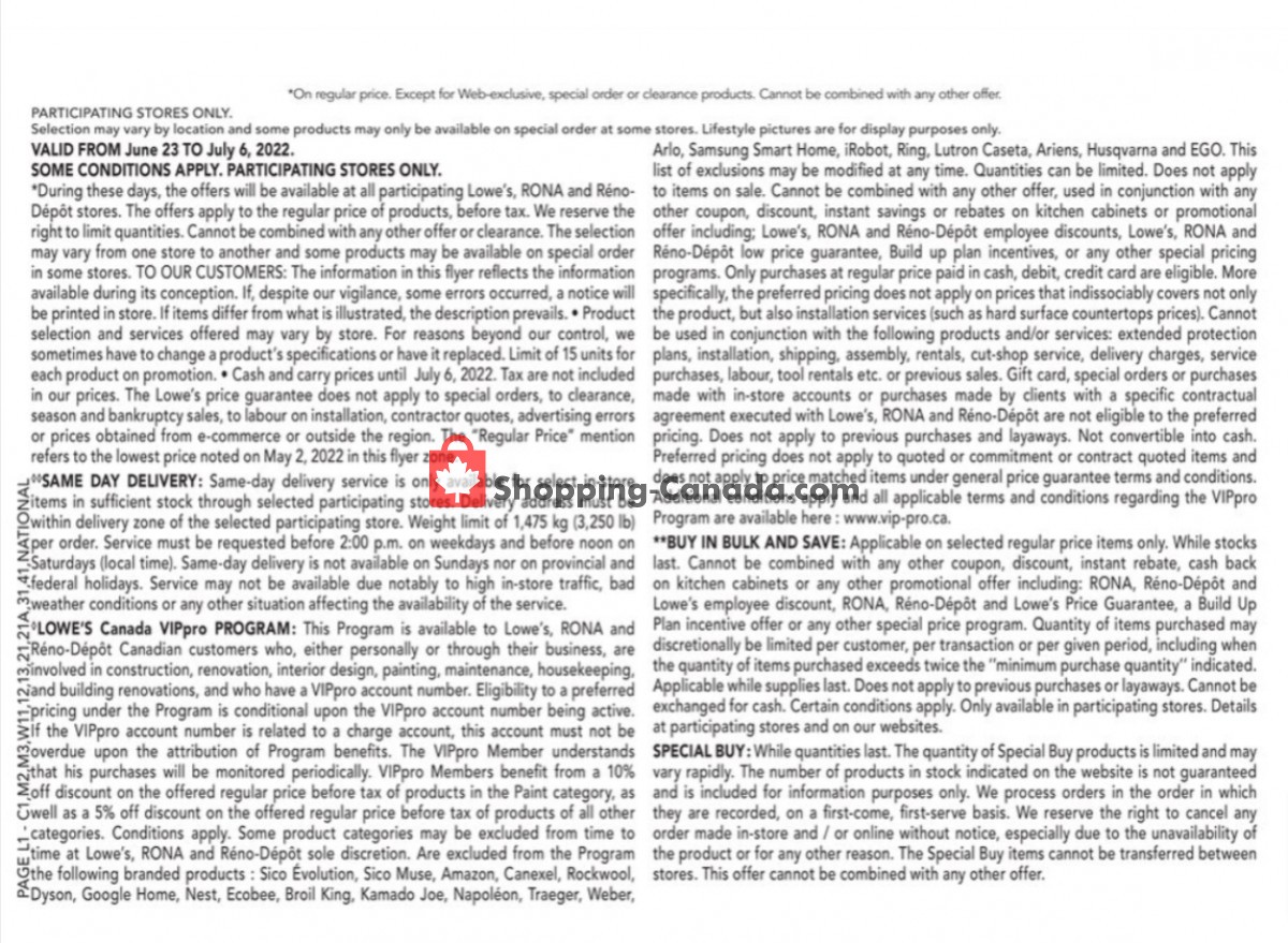 Lowe's flyer from Thursday June 23, 2022 to Wednesday July 6, 2022 - page 4