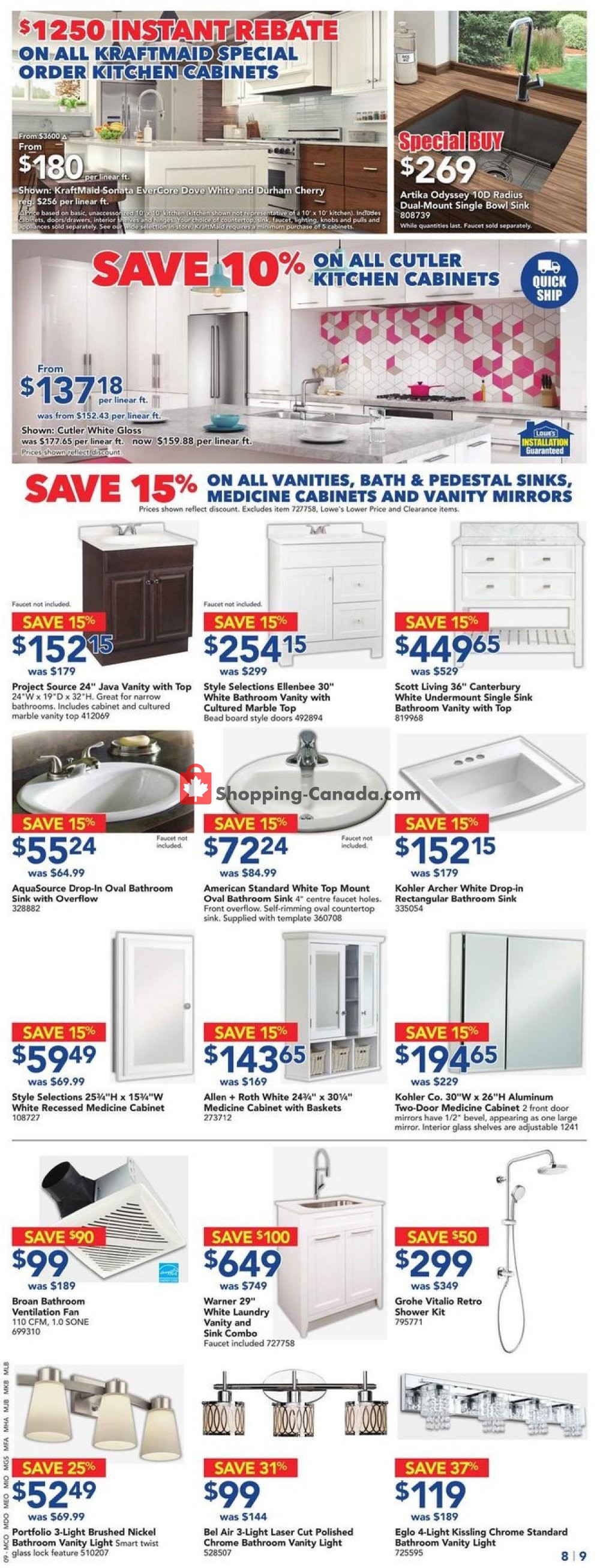 Lowe's flyer from Thursday October 11, 2018 to Wednesday October 17, 2018 - page 9
