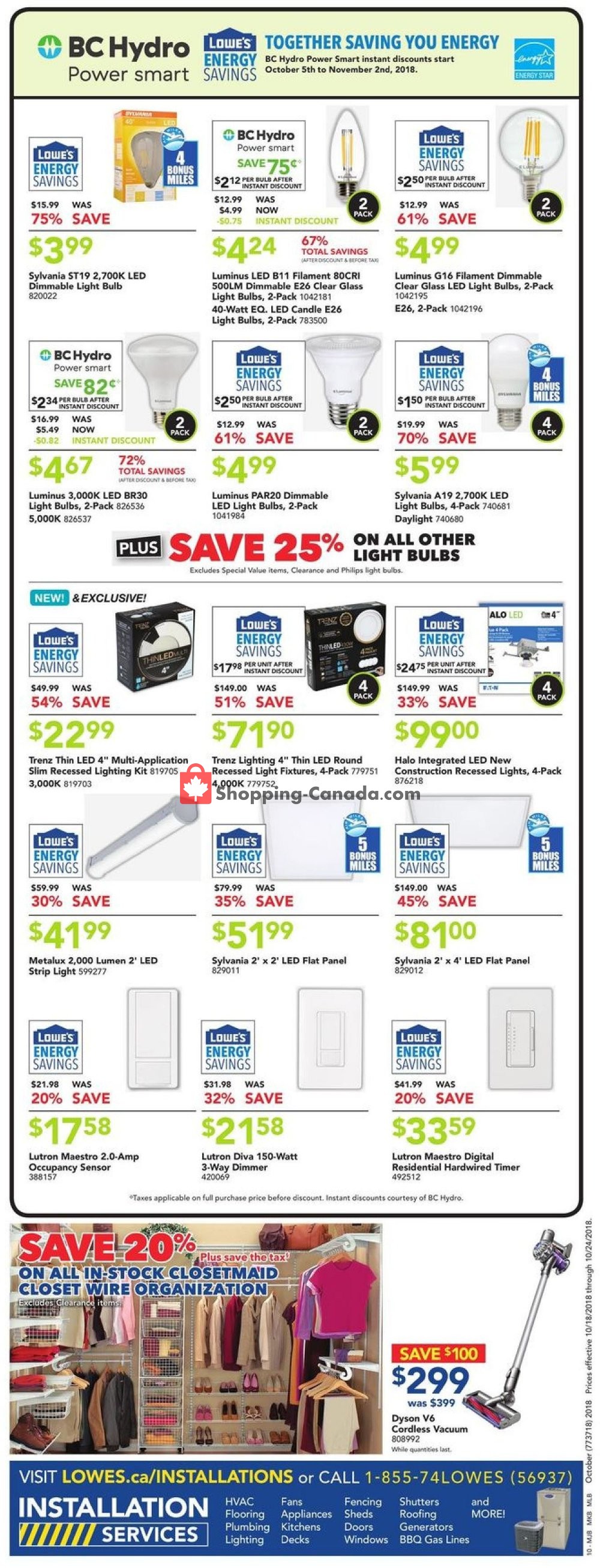 Lowe's flyer from Thursday October 18, 2018 to Wednesday October 24, 2018 - page 11