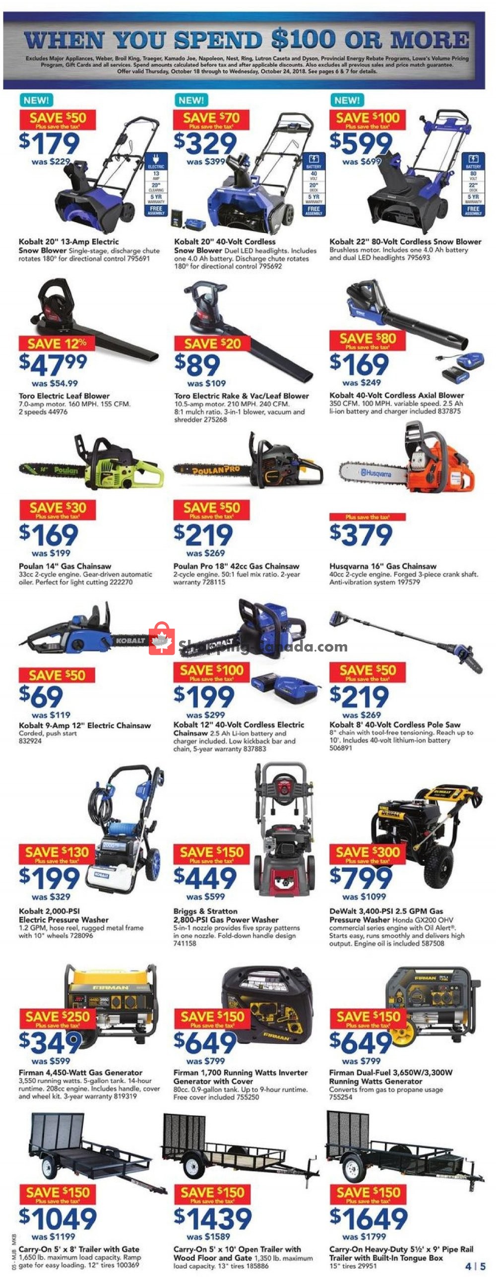 Lowe's flyer from Thursday October 18, 2018 to Wednesday October 24, 2018 - page 6