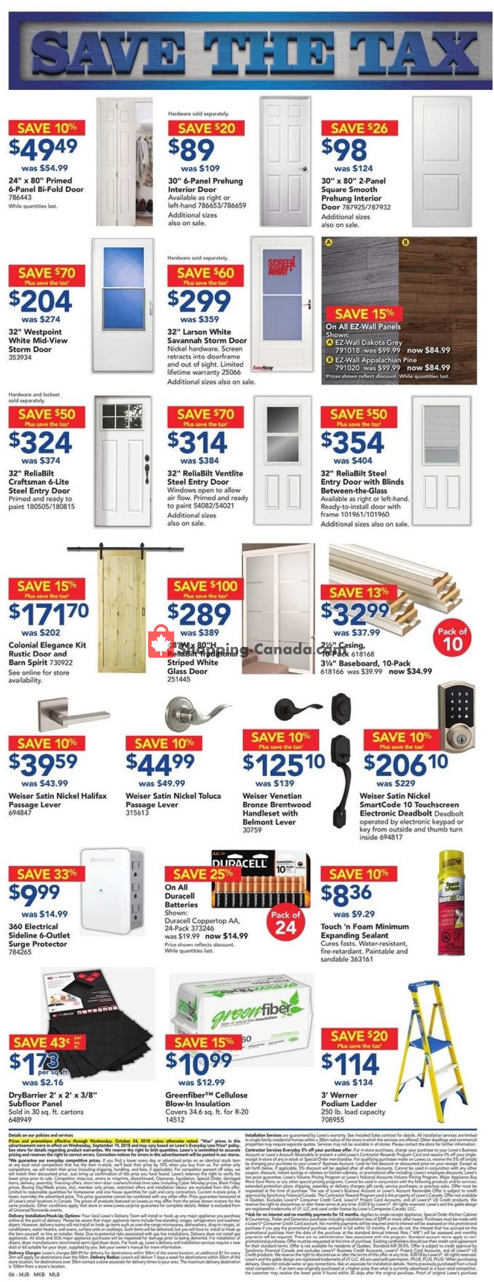 Lowe's flyer from Thursday October 18, 2018 to Wednesday October 24, 2018 - page 7