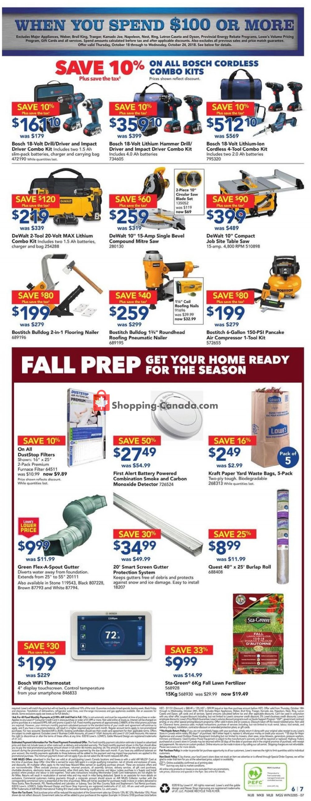 Lowe's flyer from Thursday October 18, 2018 to Wednesday October 24, 2018 - page 8