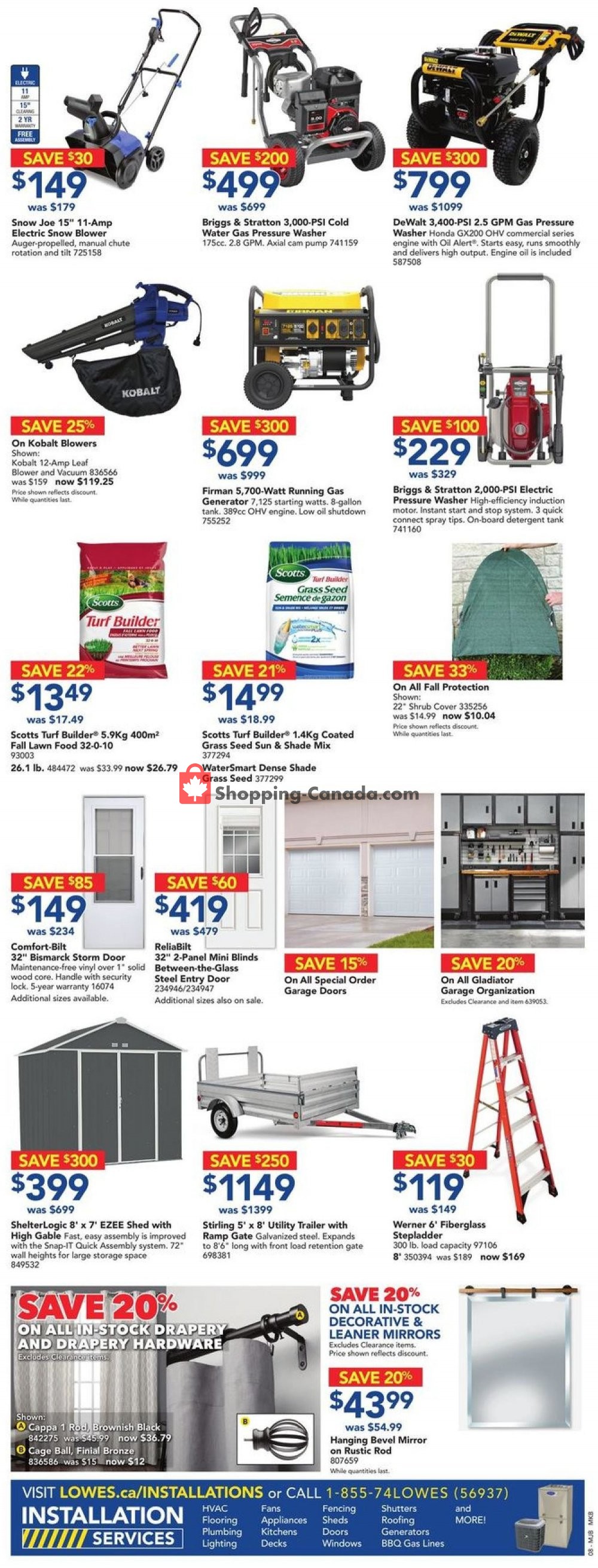 Lowe's flyer from Thursday October 25, 2018 to Wednesday October 31, 2018 - page 8