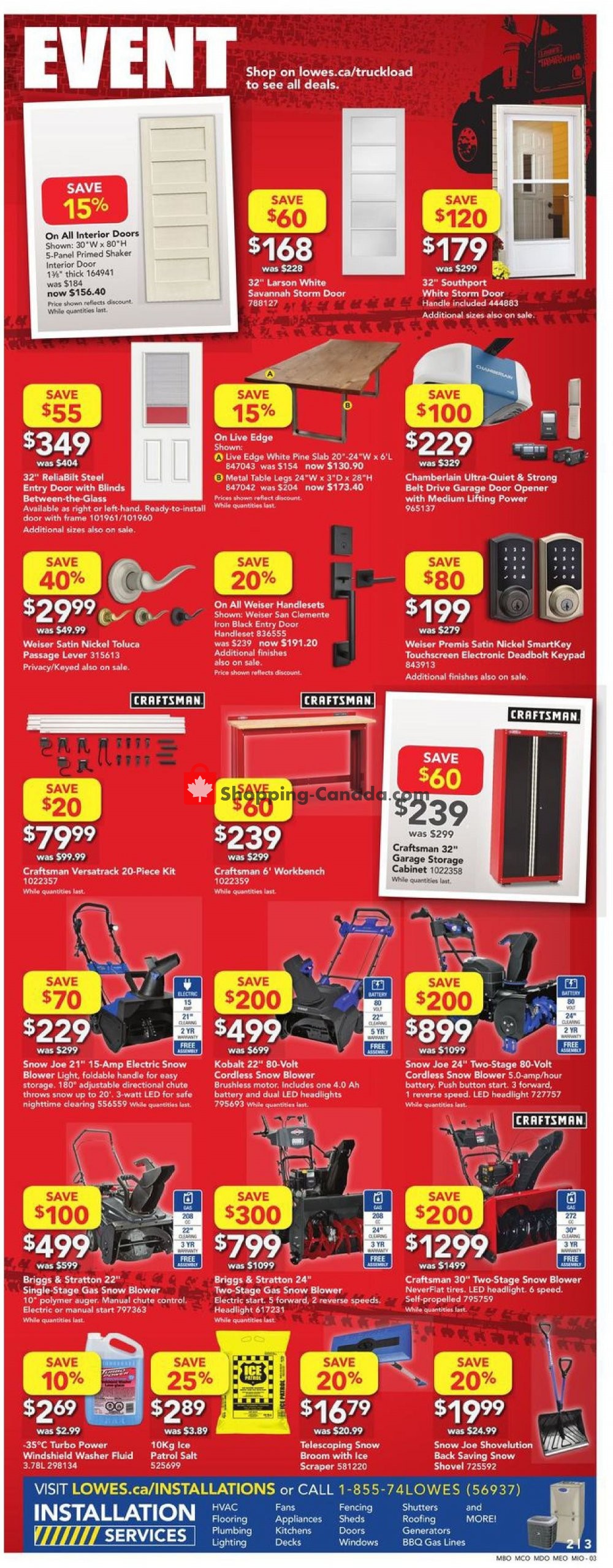 Lowe's flyer from Thursday December 27, 2018 to Wednesday January 2, 2019 - page 4
