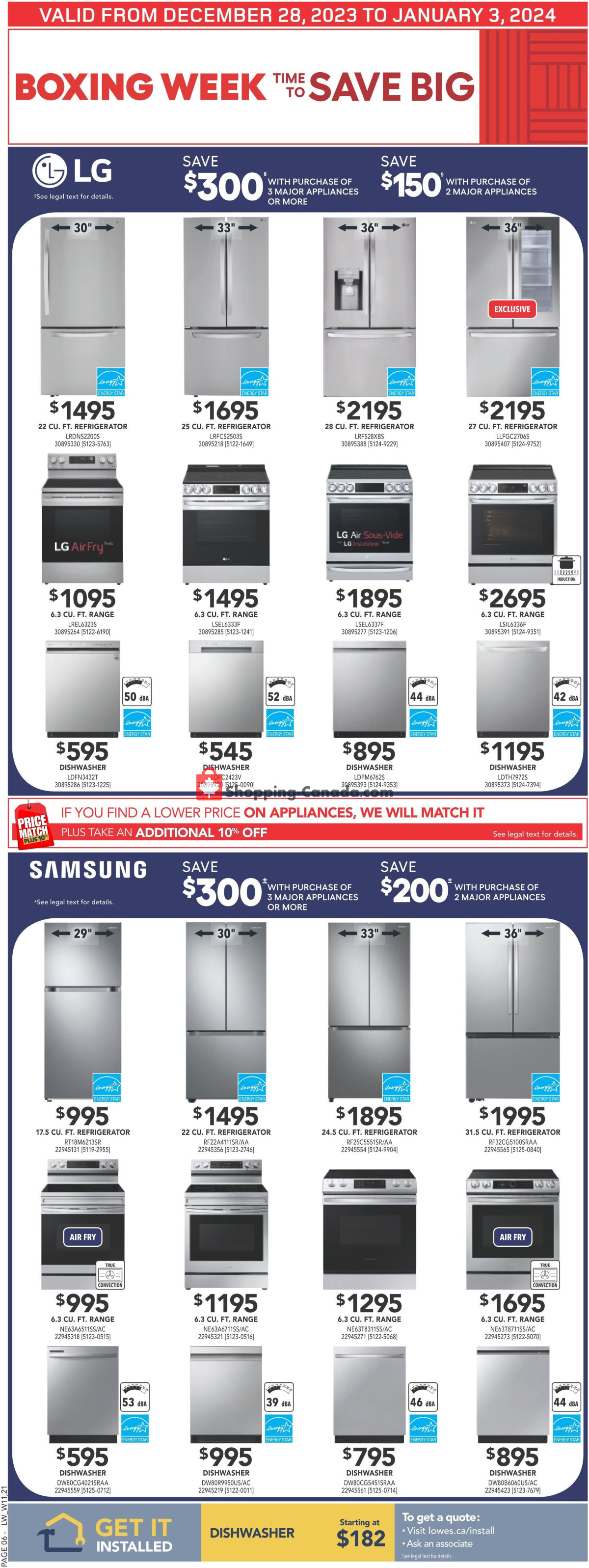 Lowe's flyer from Thursday December 28, 2023 to Wednesday January 10, 2024 - page 7