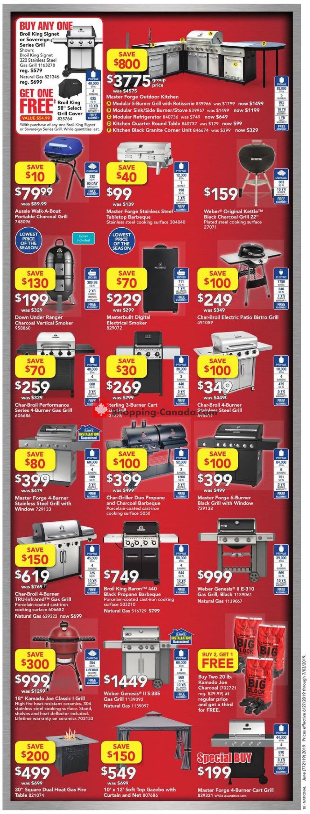Lowe's flyer from Thursday June 27, 2019 to Wednesday July 3, 2019 - page 19