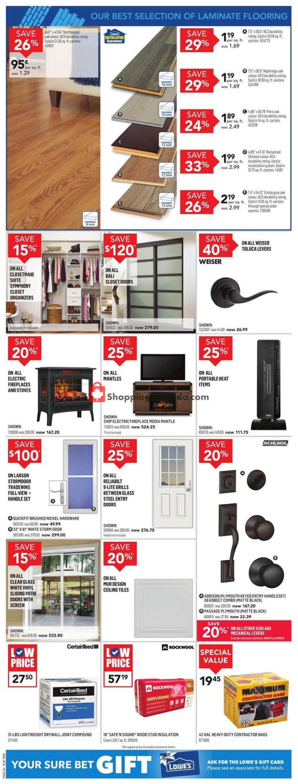Lowe's Canada, flyer (Buy More Save More BC) January 30 February