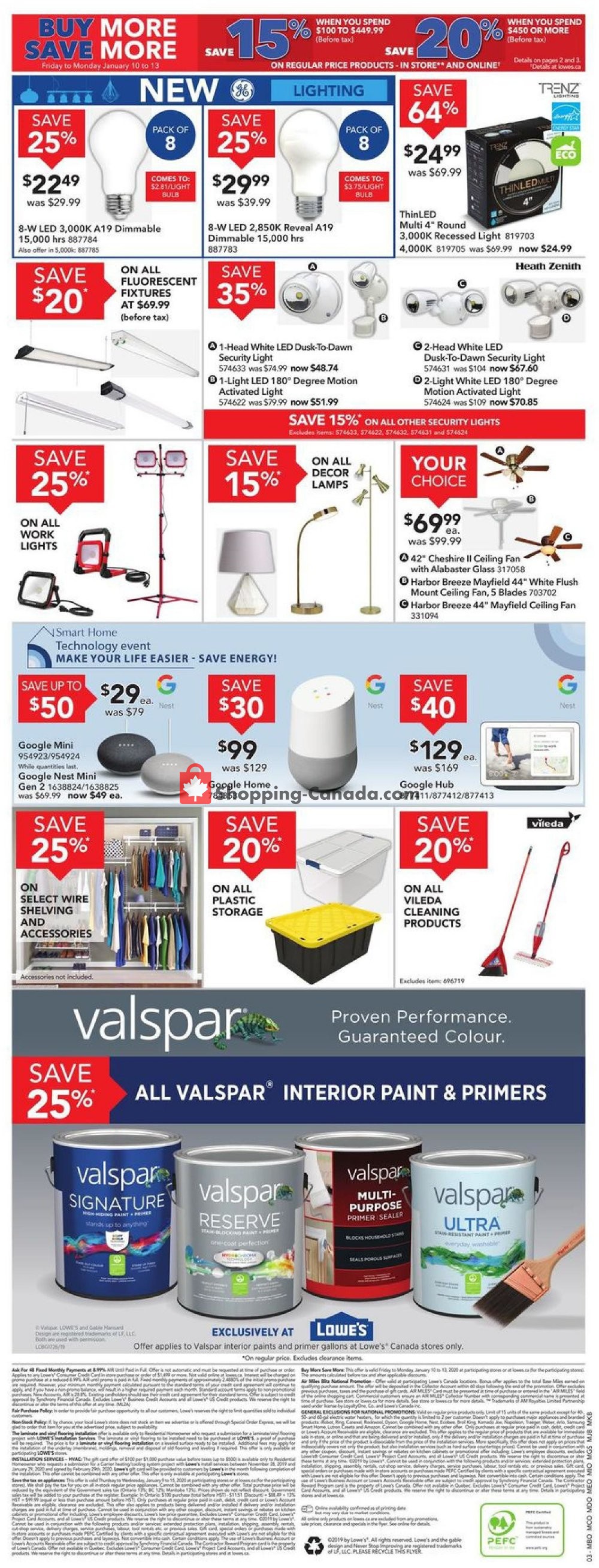 Lowe's Canada, flyer (Buy More Save More BC) January 9 January