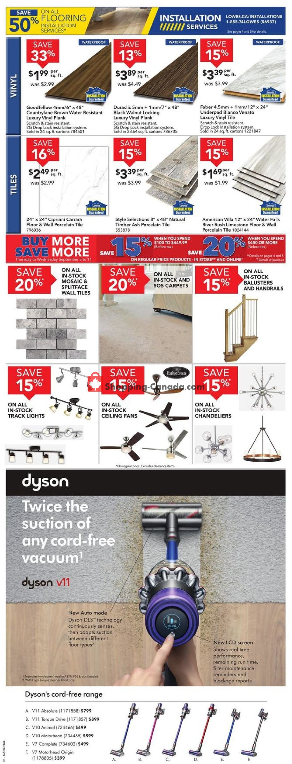 Lowe's flyer from Thursday September 5, 2019 to Wednesday September 11, 2019 - page 2