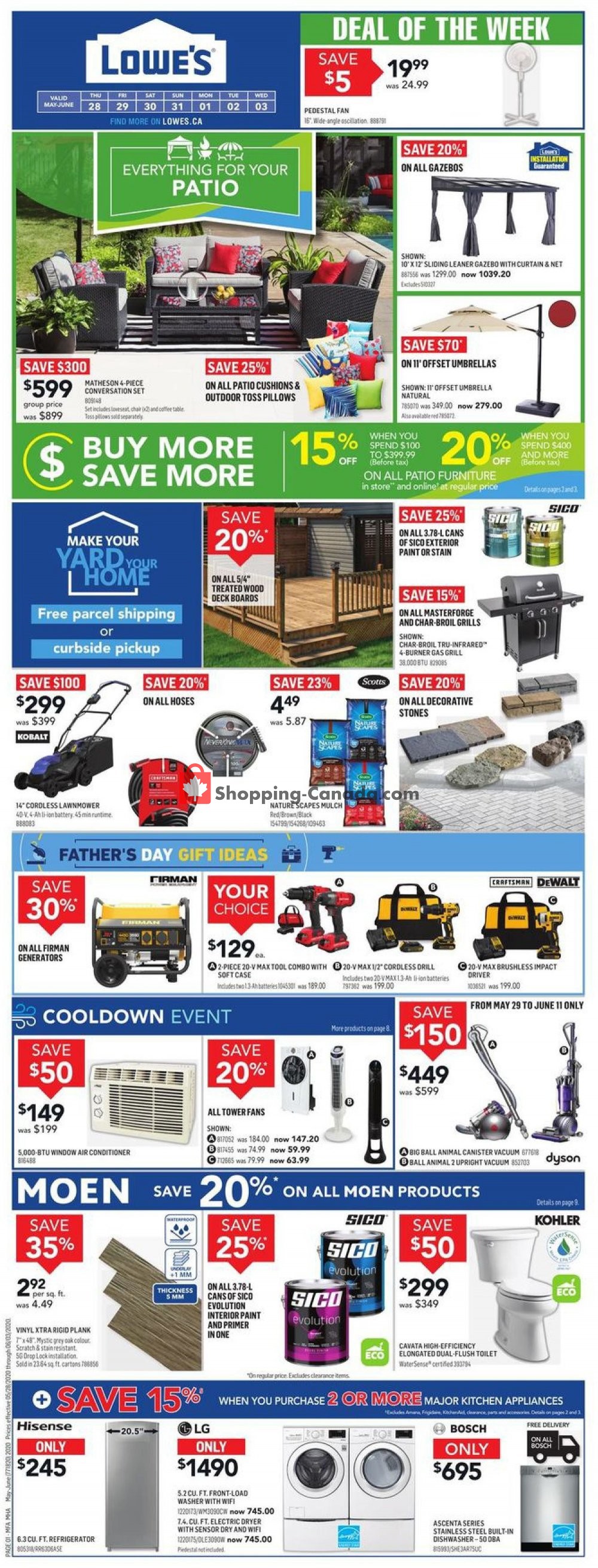 Lowe's Canada, flyer (Deal of the Week West) May 28 June 3, 2020
