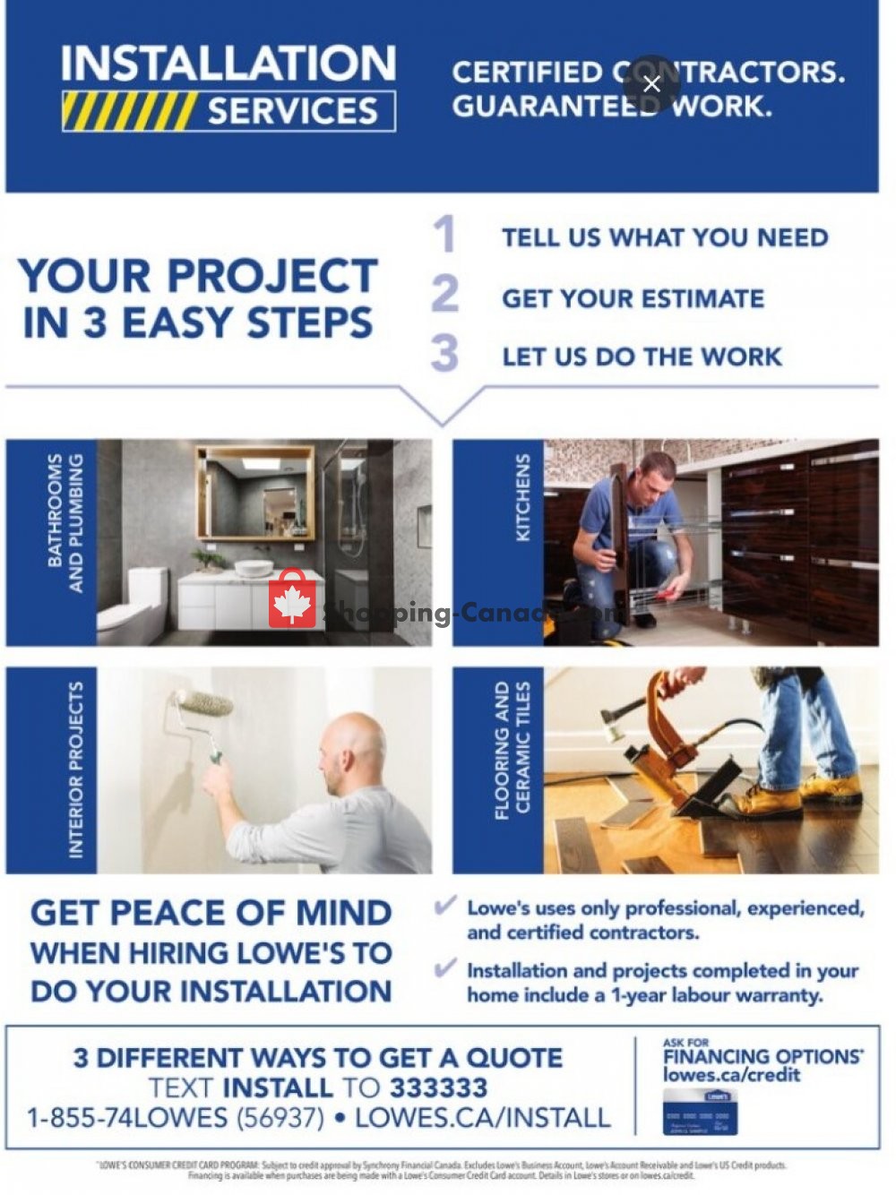 Lowe's Canada, flyer (Fall Trends Kitchen And Bathroom
