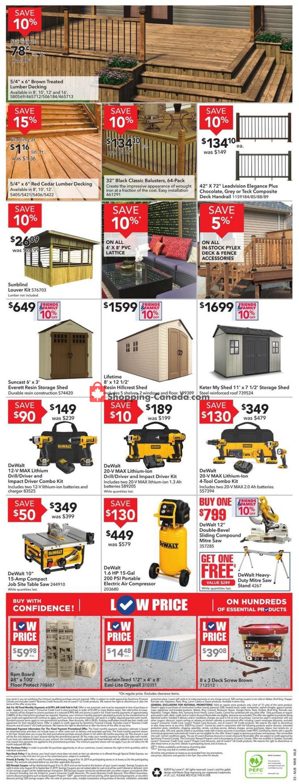 Lowe's flyer from Thursday August 8, 2019 to Wednesday August 14, 2019 - page 3