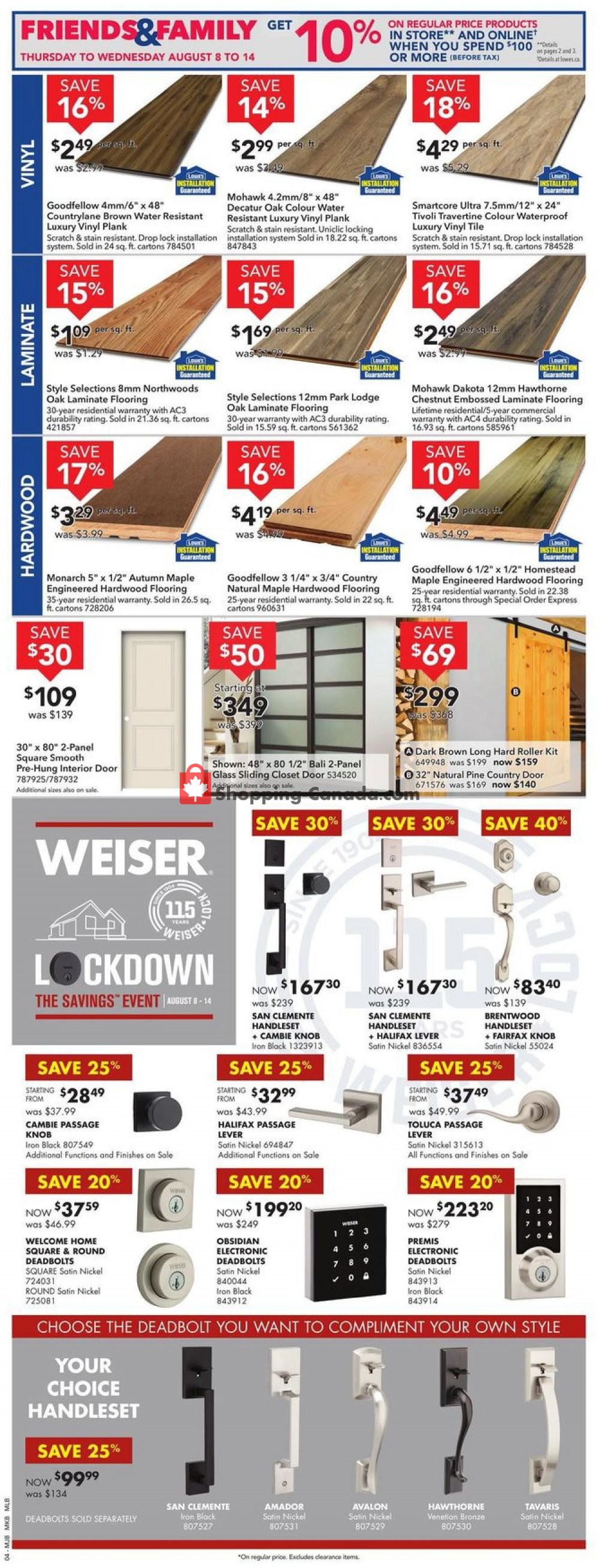Lowe's flyer from Thursday August 8, 2019 to Wednesday August 14, 2019 - page 4