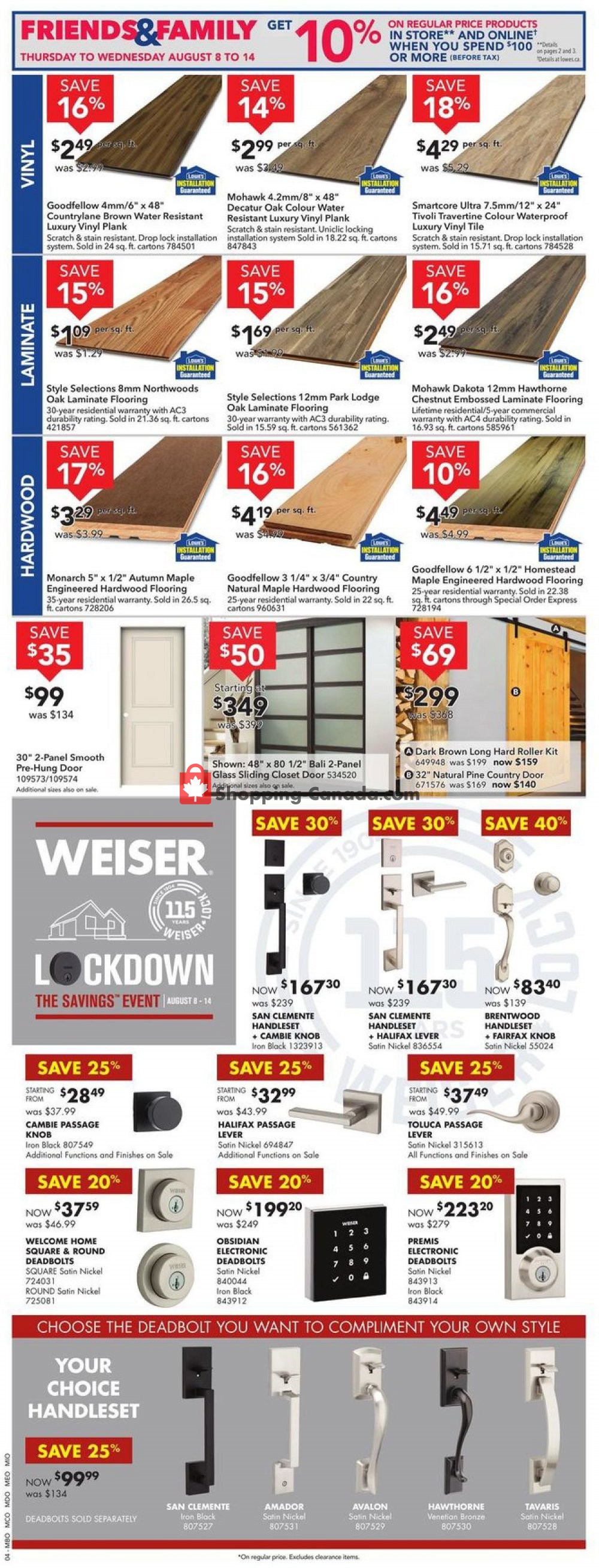 Lowe's flyer from Thursday August 8, 2019 to Wednesday August 14, 2019 - page 4