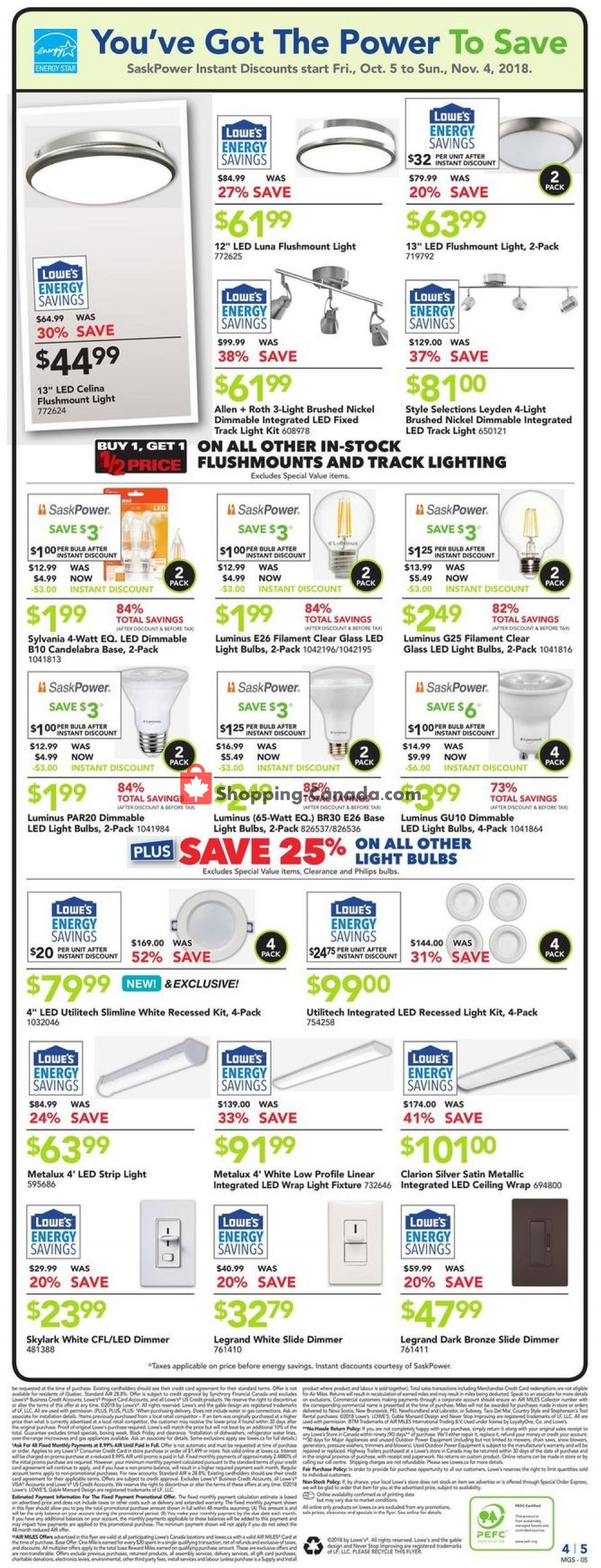 Lowe's flyer from Thursday October 11, 2018 to Wednesday October 17, 2018 - page 5