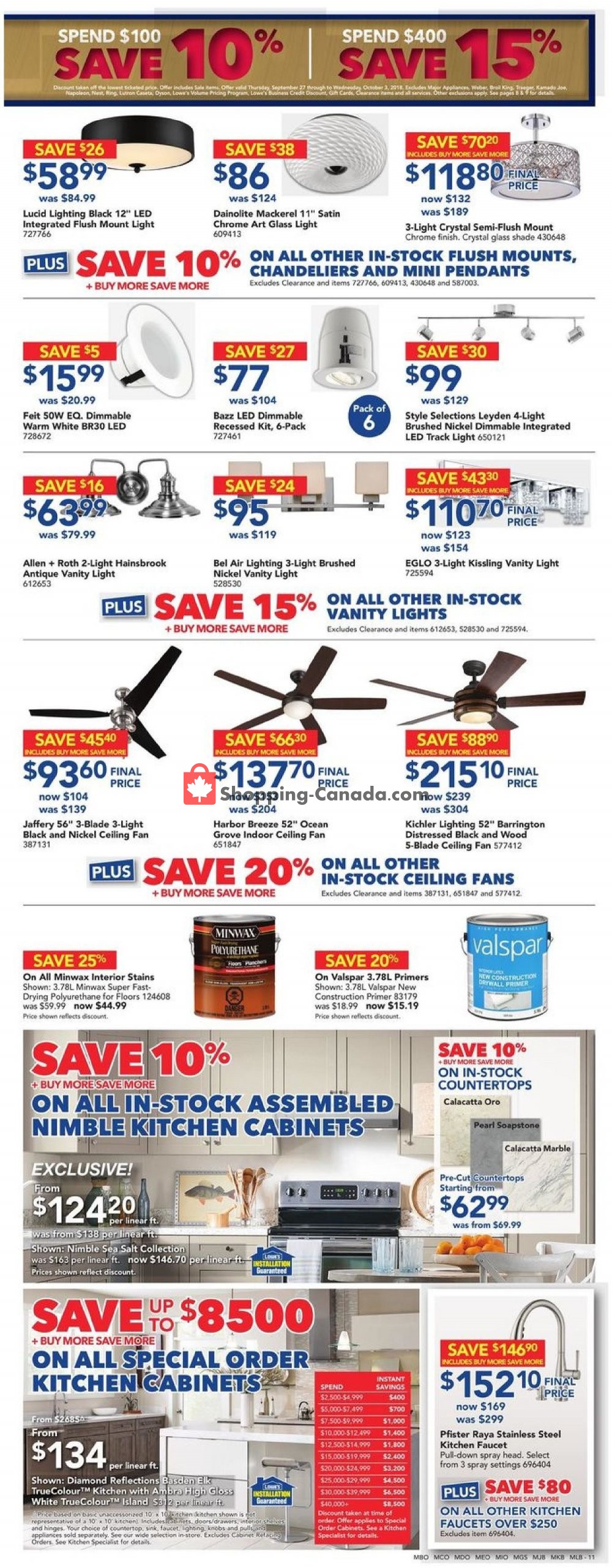 Lowe's flyer from Thursday September 27, 2018 to Wednesday October 3, 2018 - page 11
