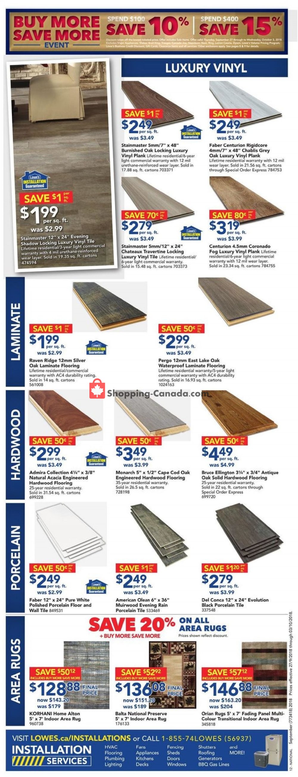 Lowe's flyer from Thursday September 27, 2018 to Wednesday October 3, 2018 - page 12