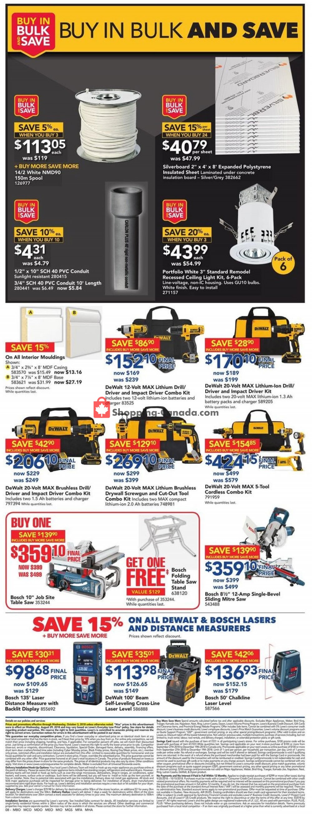 Lowe's flyer from Thursday September 27, 2018 to Wednesday October 3, 2018 - page 8