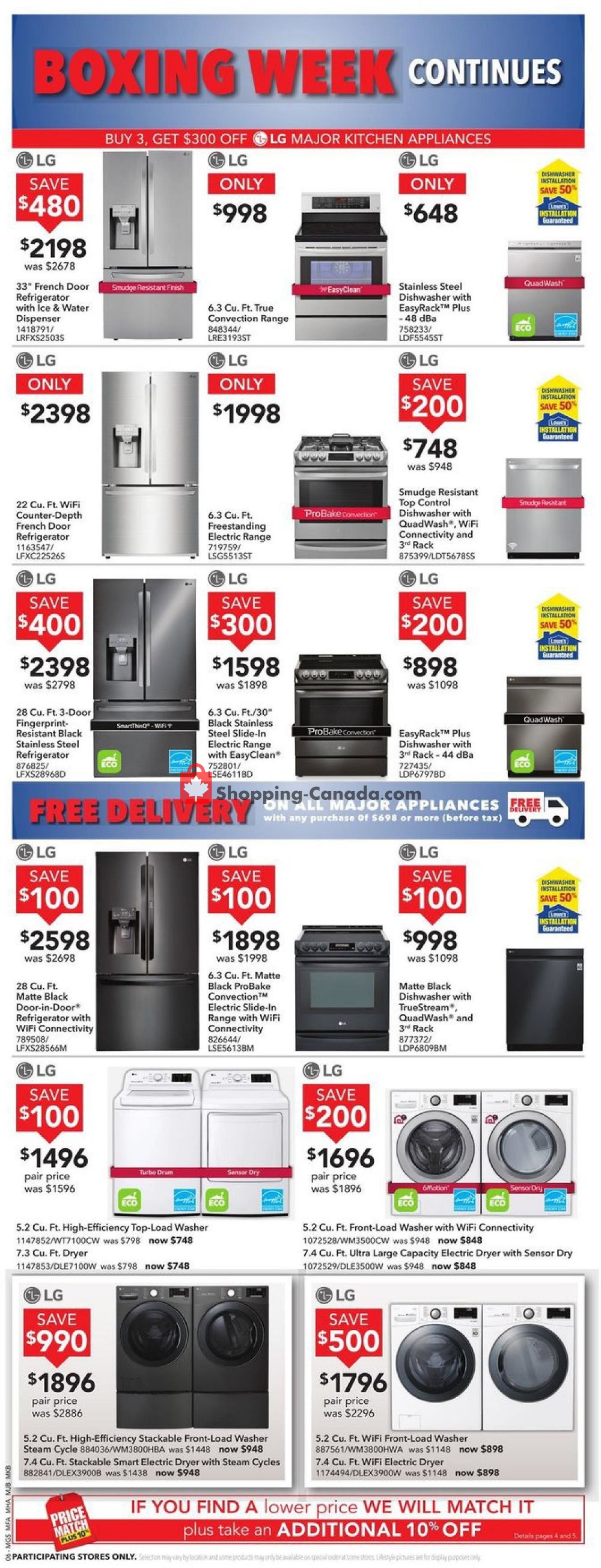 Lowe's Canada, flyer (Half Price Event BC) January 2 January 8