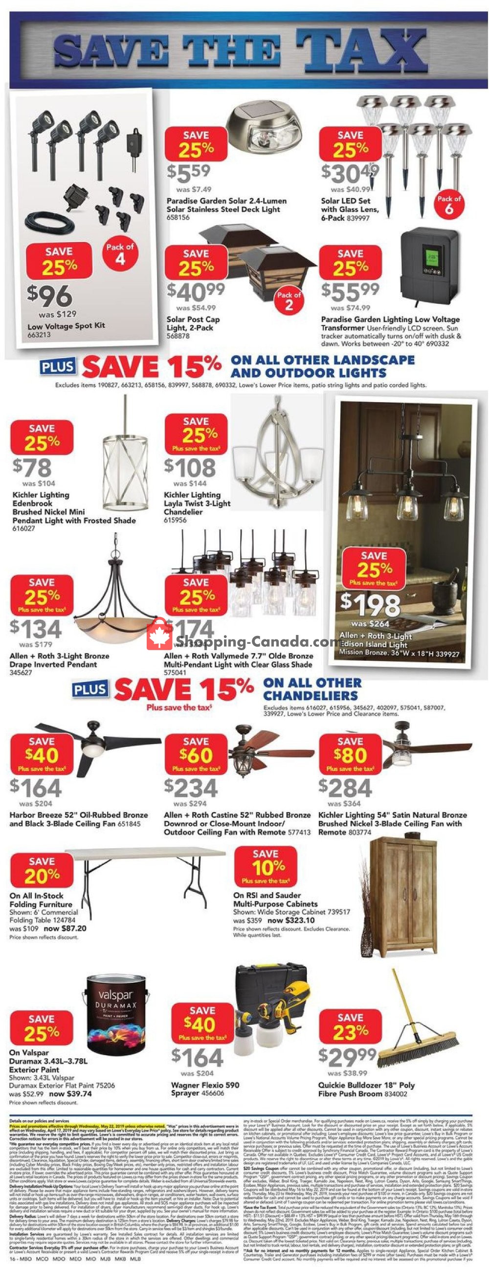 Lowe's flyer from Thursday May 16, 2019 to Wednesday May 22, 2019 - page 16