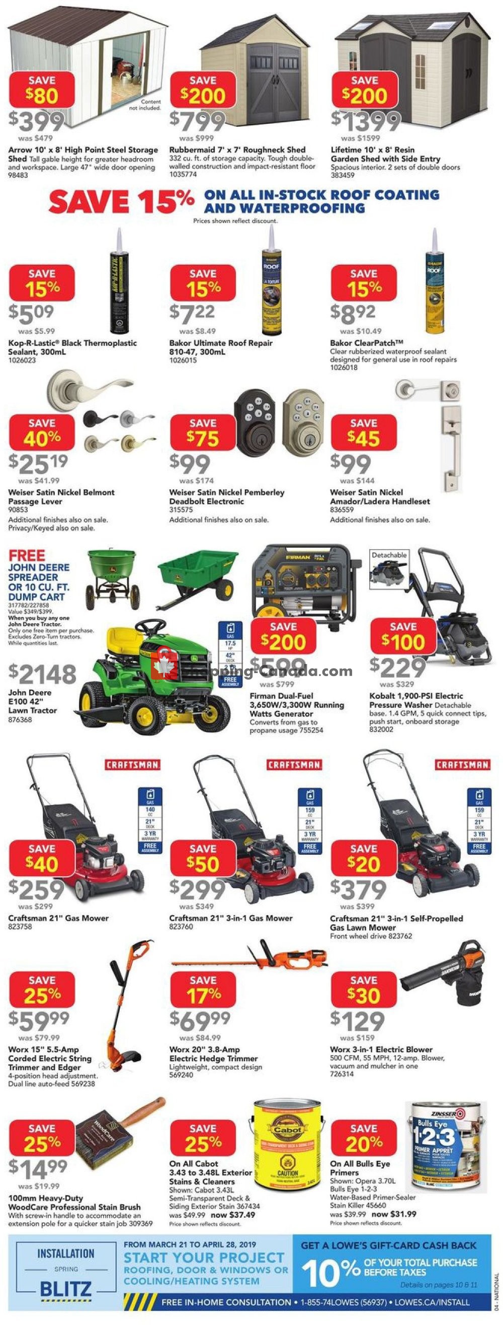 Lowe's flyer from Thursday April 18, 2019 to Wednesday April 24, 2019 - page 4