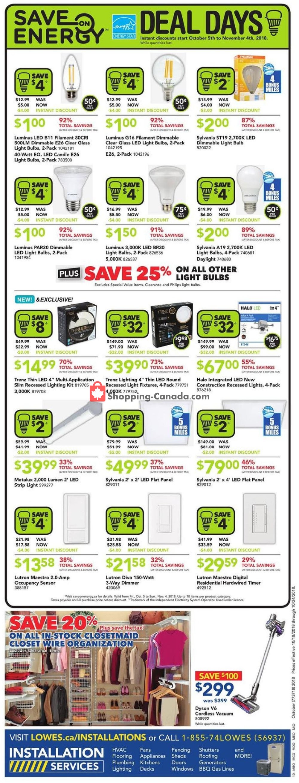 Lowe's flyer from Thursday October 18, 2018 to Wednesday October 24, 2018 - page 11