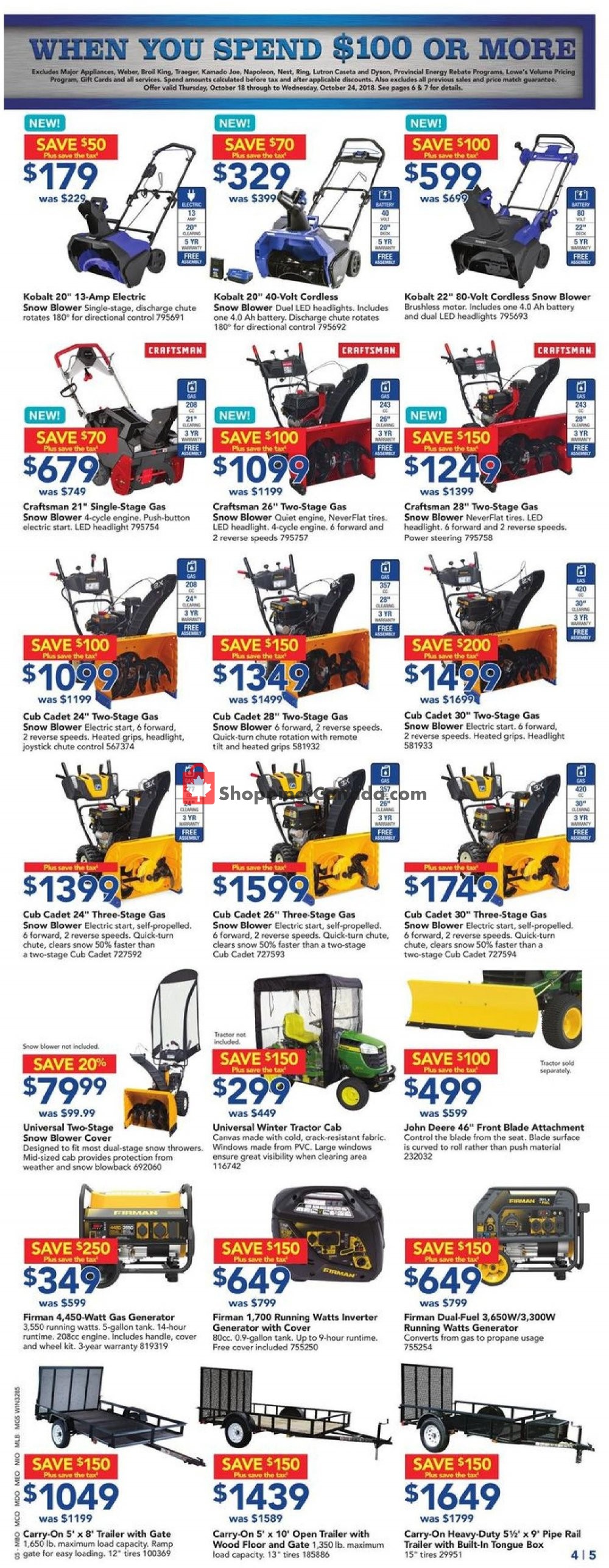 Lowe's flyer from Thursday October 18, 2018 to Wednesday October 24, 2018 - page 6