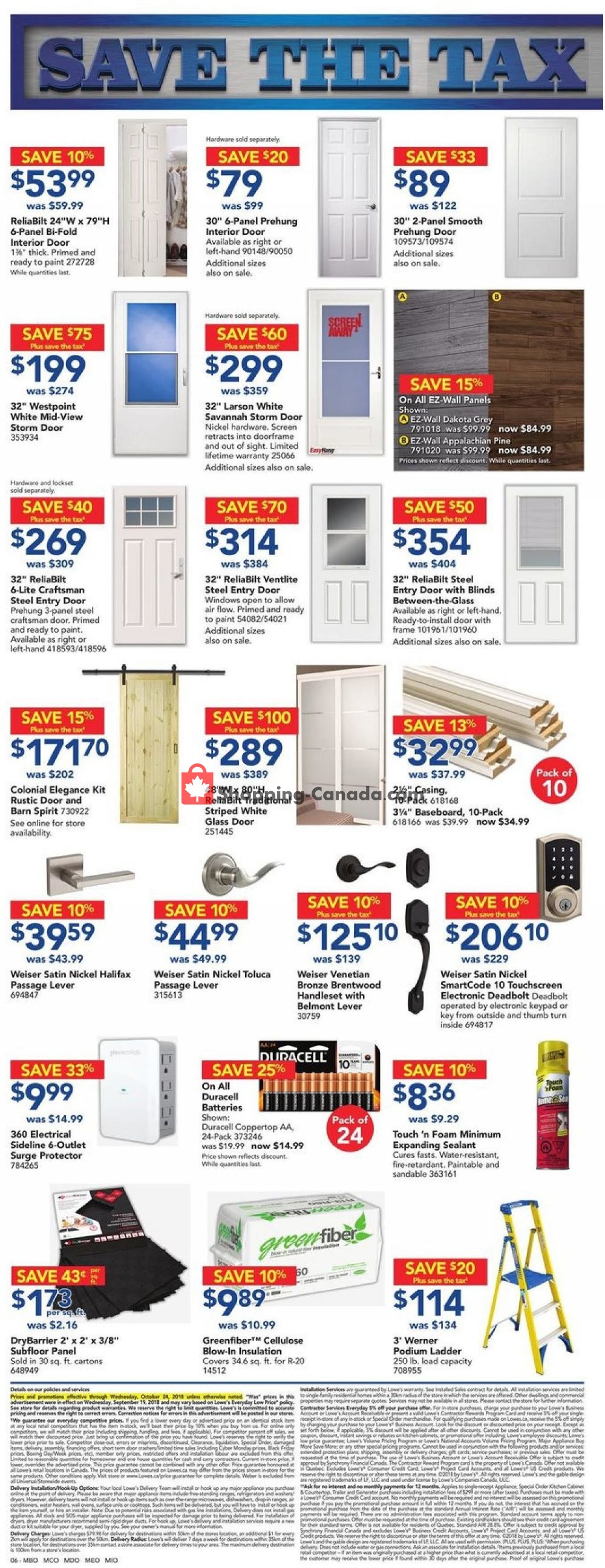 Lowe's flyer from Thursday October 18, 2018 to Wednesday October 24, 2018 - page 7