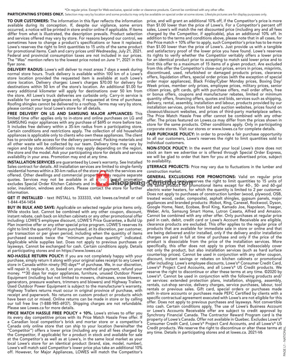 Lowe's flyer from Thursday July 15, 2021 to Wednesday July 21, 2021 - page 11