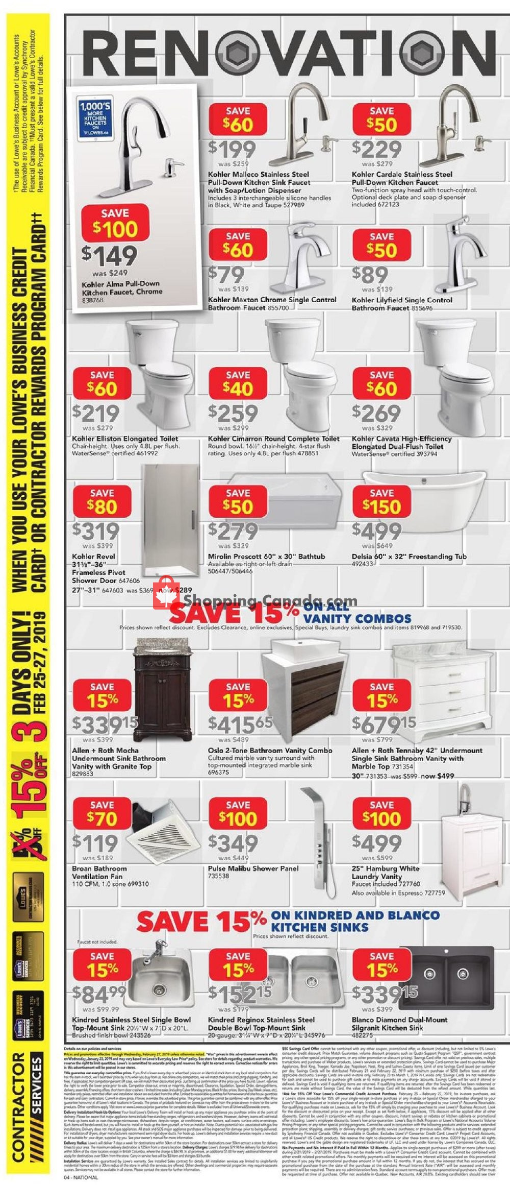 Lowe's flyer from Thursday February 21, 2019 to Wednesday February 27, 2019 - page 4