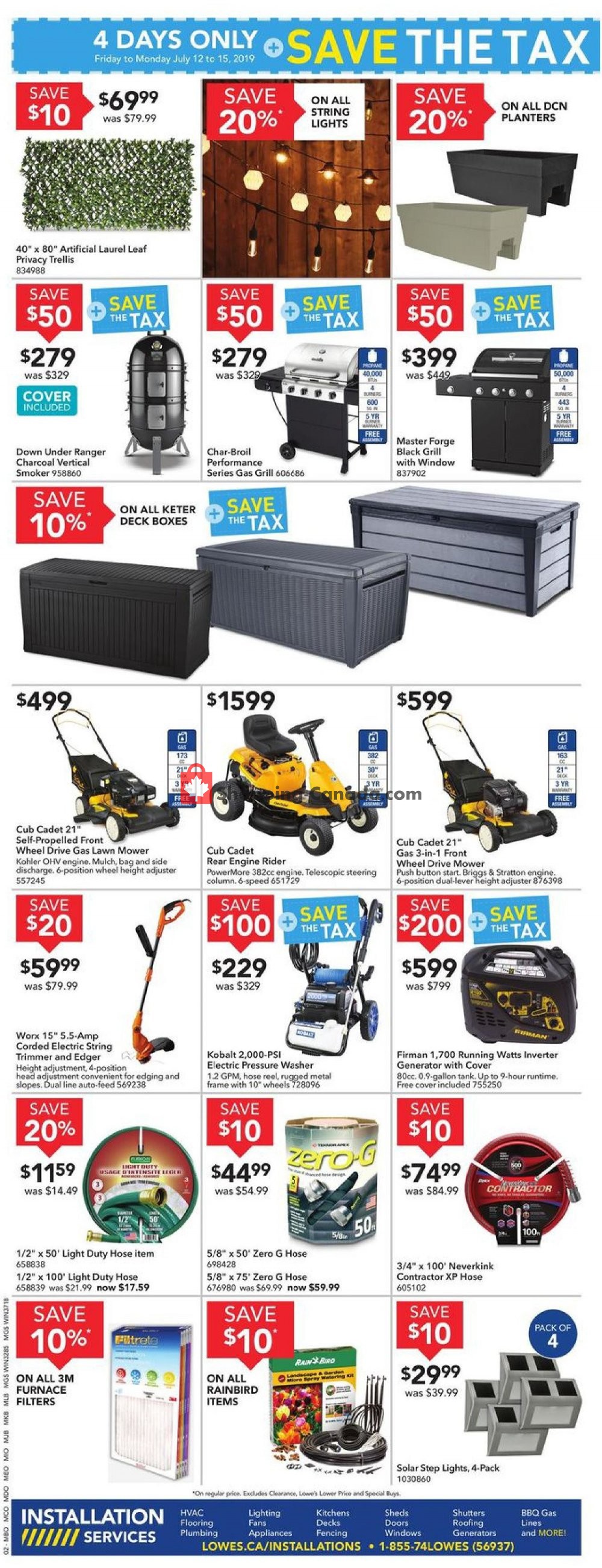 Lowe's flyer from Thursday July 11, 2019 to Wednesday July 17, 2019 - page 2