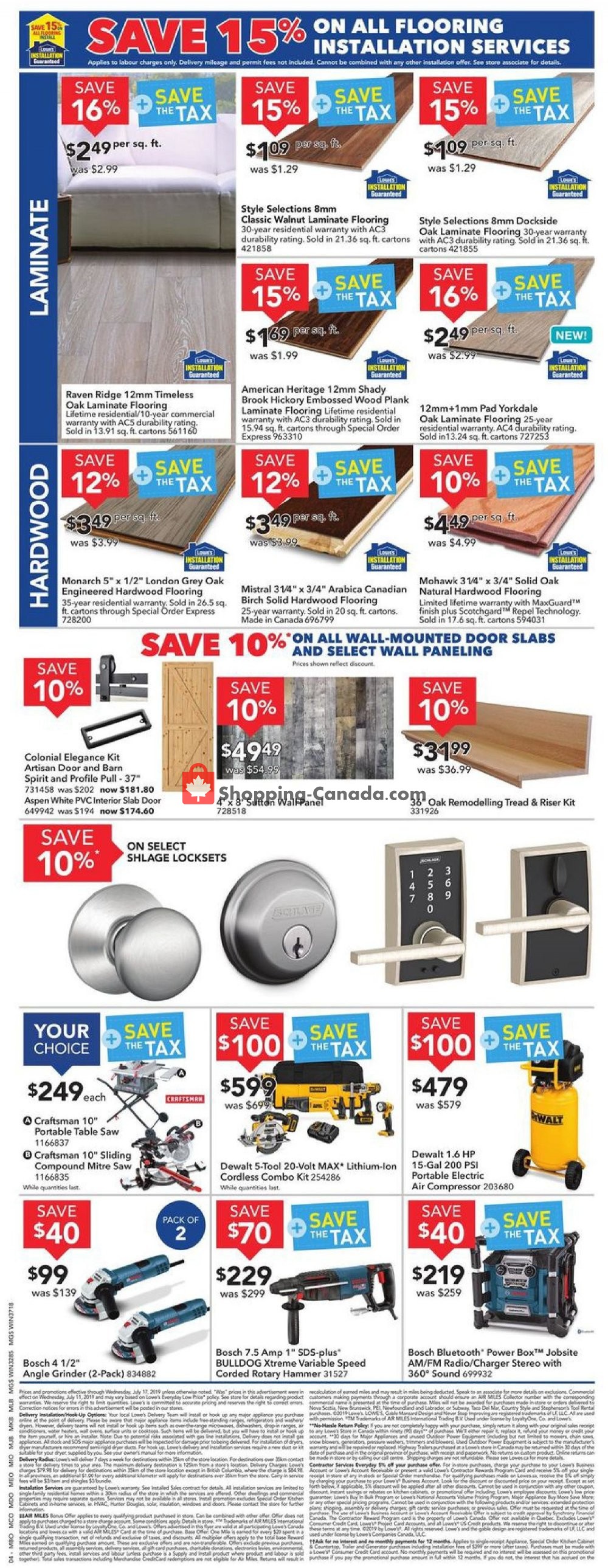 Lowe's flyer from Thursday July 11, 2019 to Wednesday July 17, 2019 - page 4
