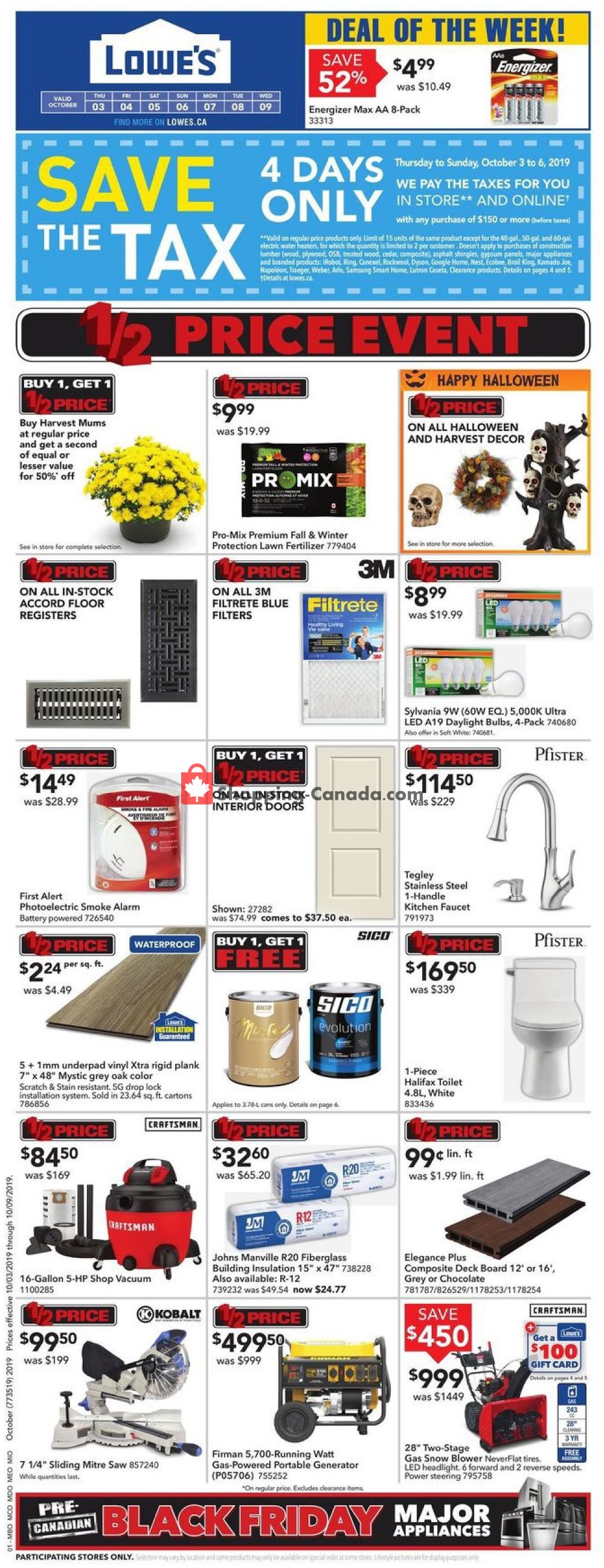 Lowe's flyer from Thursday October 3, 2019 to Wednesday October 9, 2019 - page 3