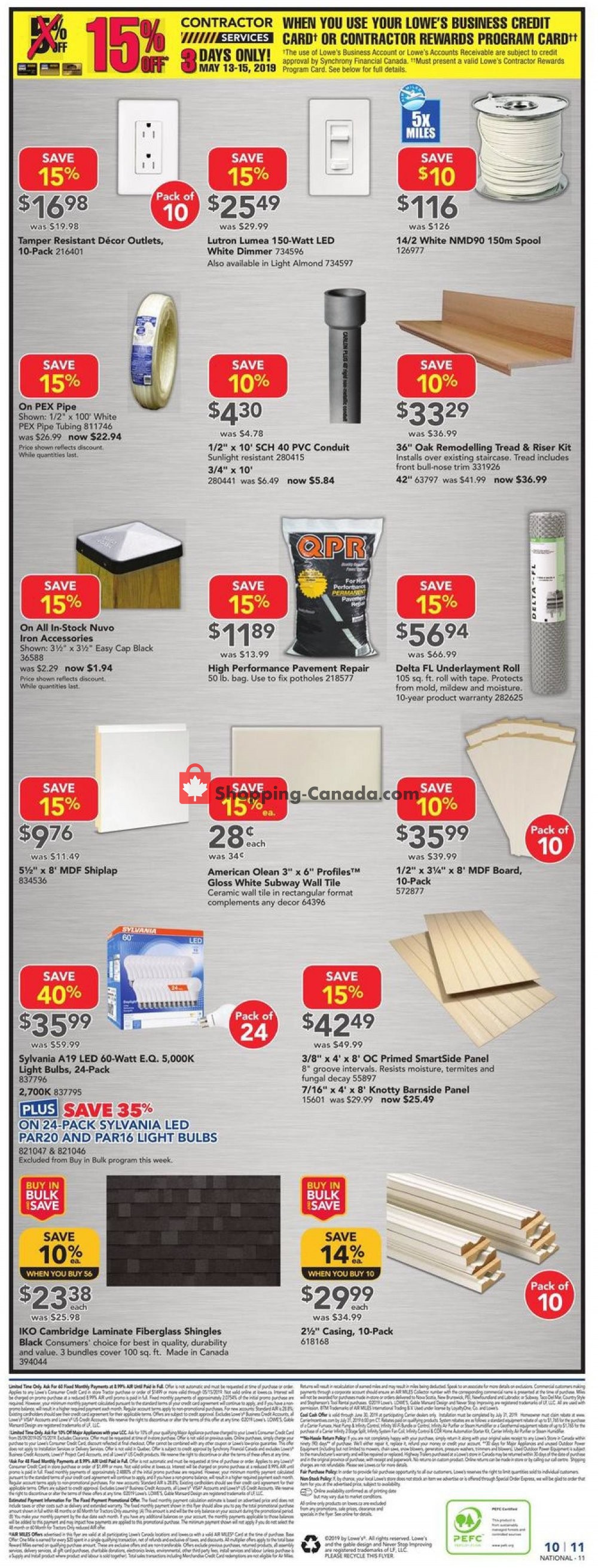 Lowe's flyer from Thursday May 9, 2019 to Wednesday May 15, 2019 - page 11