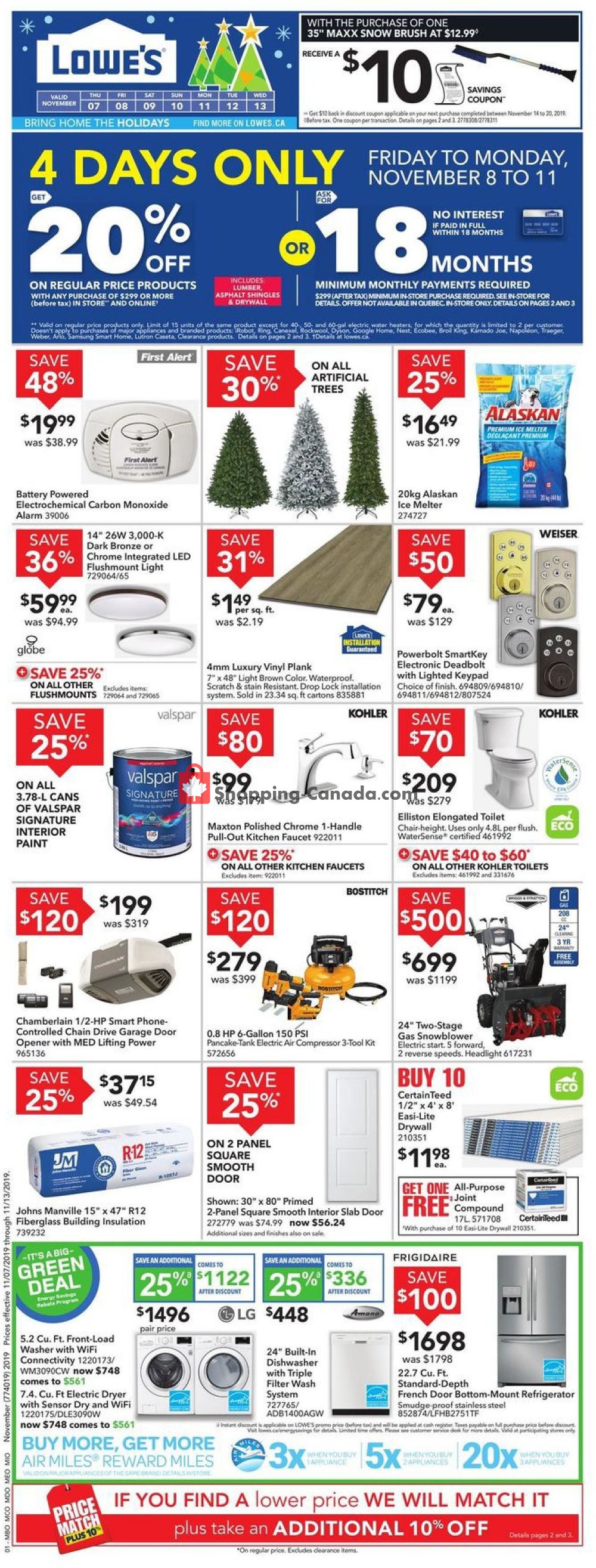 Lowe's flyer from Thursday November 7, 2019 to Wednesday November 13, 2019 - page 3