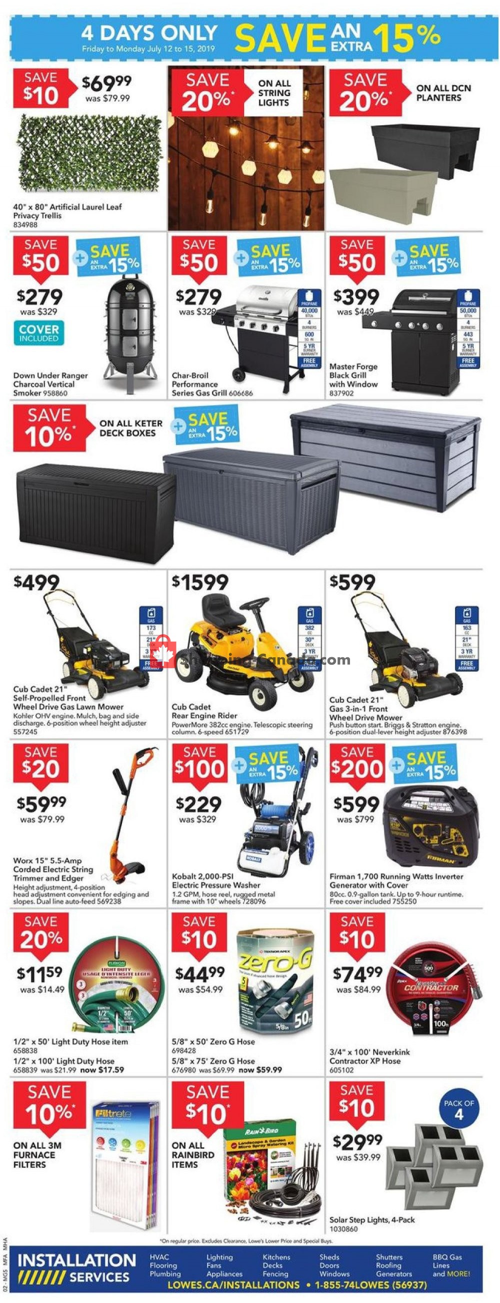 Lowe's flyer from Thursday July 11, 2019 to Wednesday July 17, 2019 - page 2