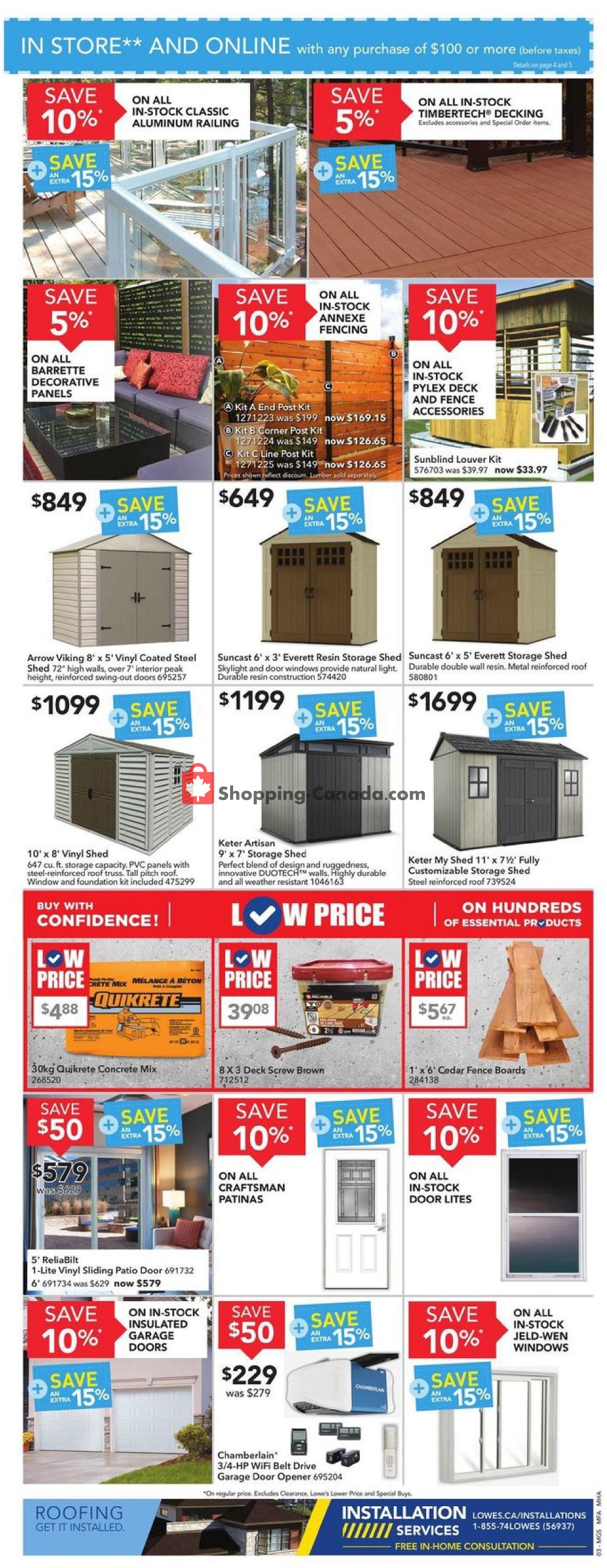 Lowe's flyer from Thursday July 11, 2019 to Wednesday July 17, 2019 - page 3