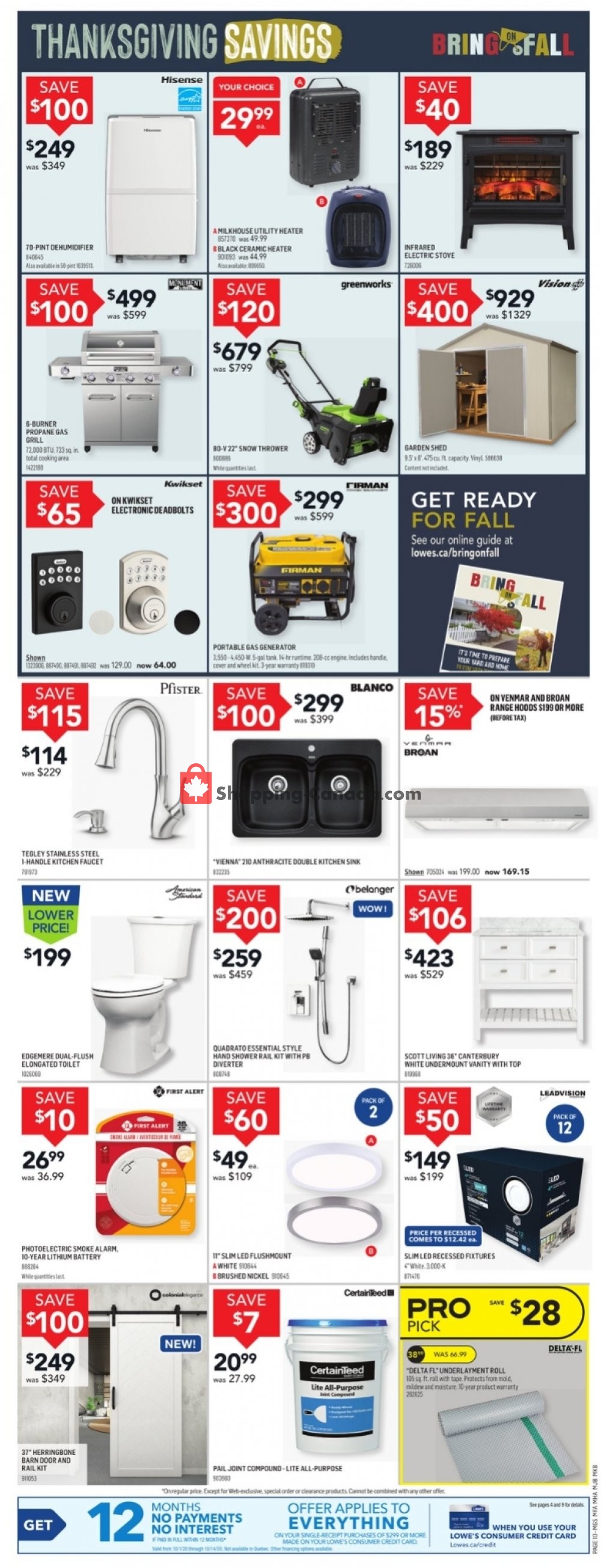 Lowe's flyer from Thursday October 8, 2020 to Wednesday October 14, 2020 - page 10