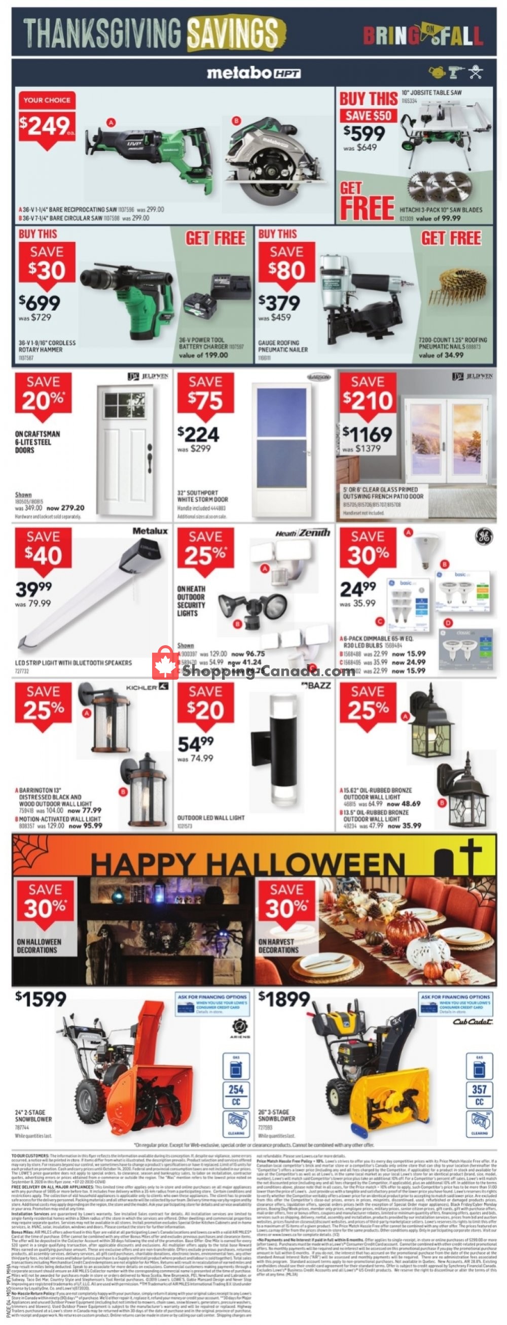 Lowe's flyer from Thursday October 8, 2020 to Wednesday October 14, 2020 - page 4