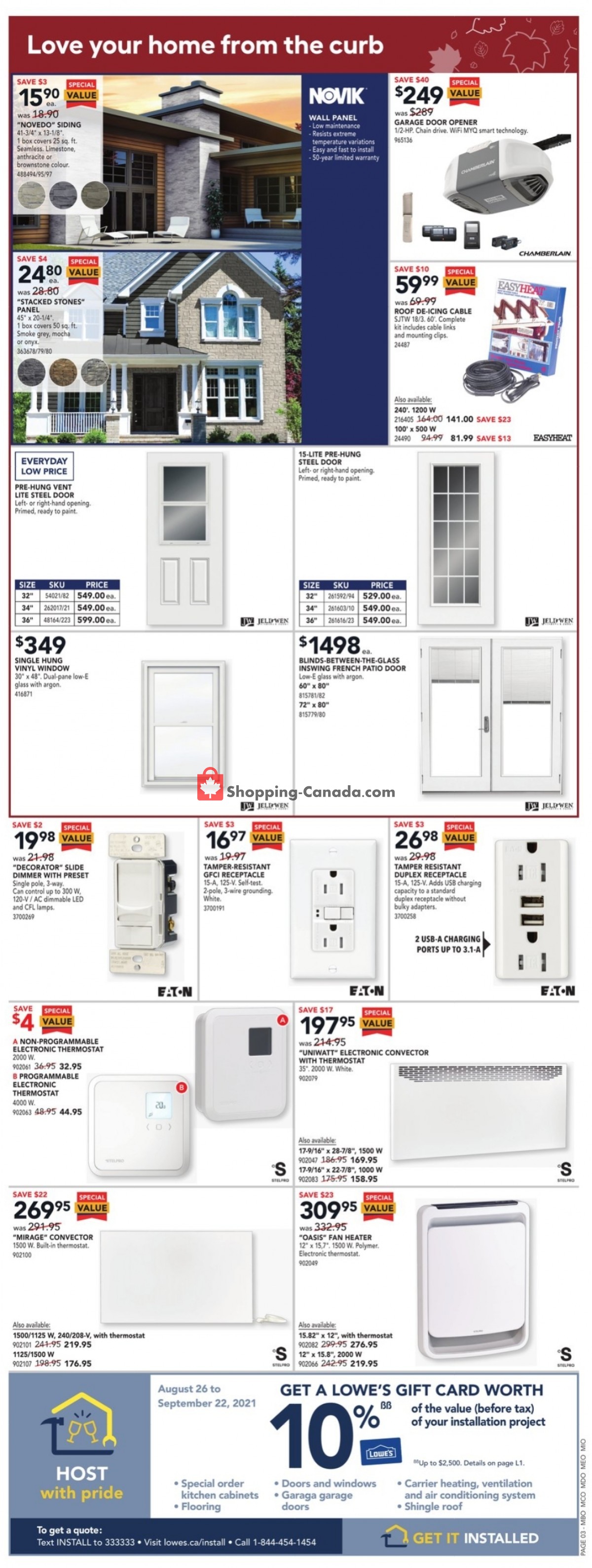 Lowe's flyer from Thursday September 9, 2021 to Wednesday September 15, 2021 - page 4