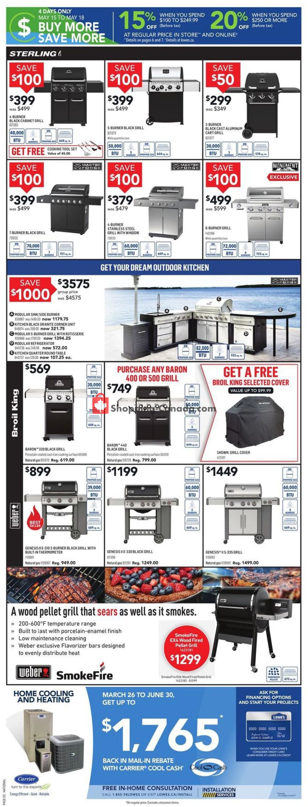 Lowe's Canada, flyer (Victoria Day BC) May 14 May 20, 2020