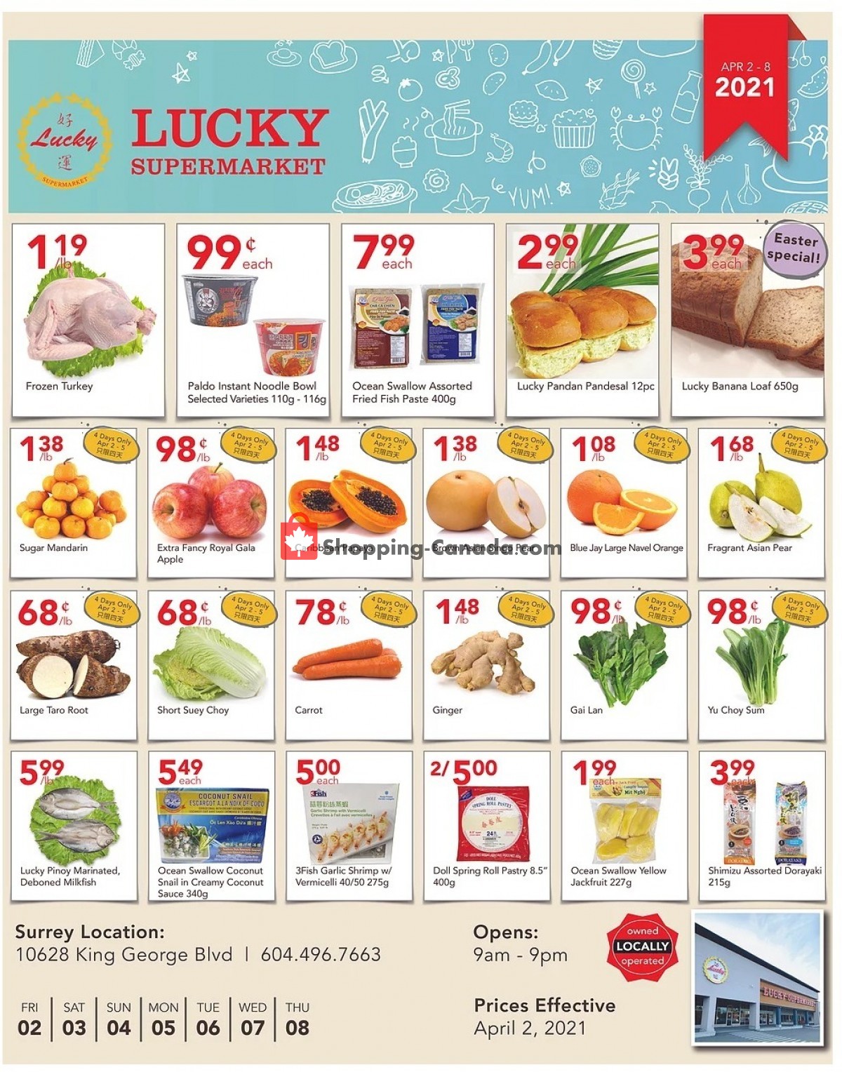 Lucky Supermarket flyer from Friday April 2, 2021 to Thursday April 8, 2021 - page 1