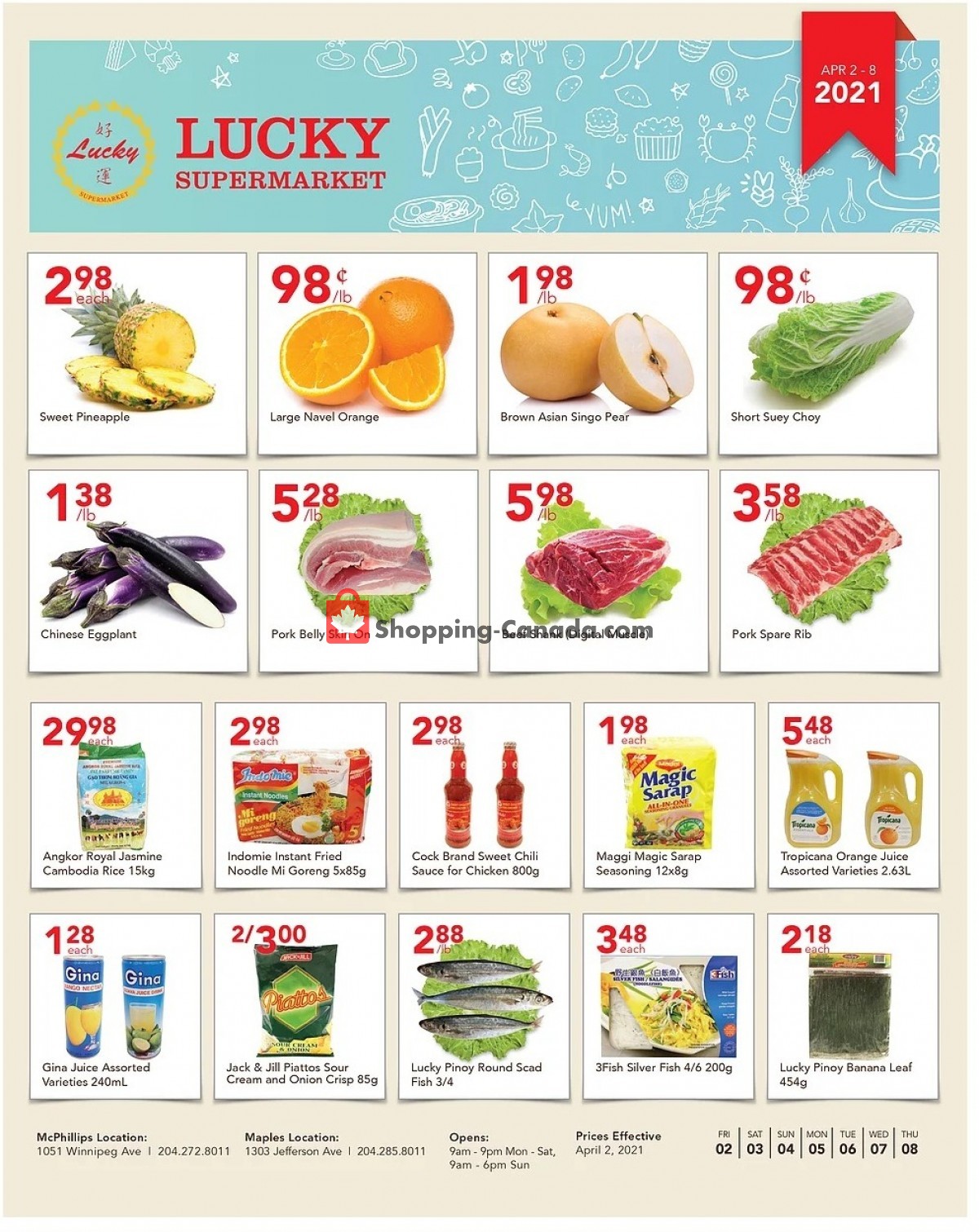 Lucky Supermarket flyer from Friday April 2, 2021 to Thursday April 8, 2021 - page 1