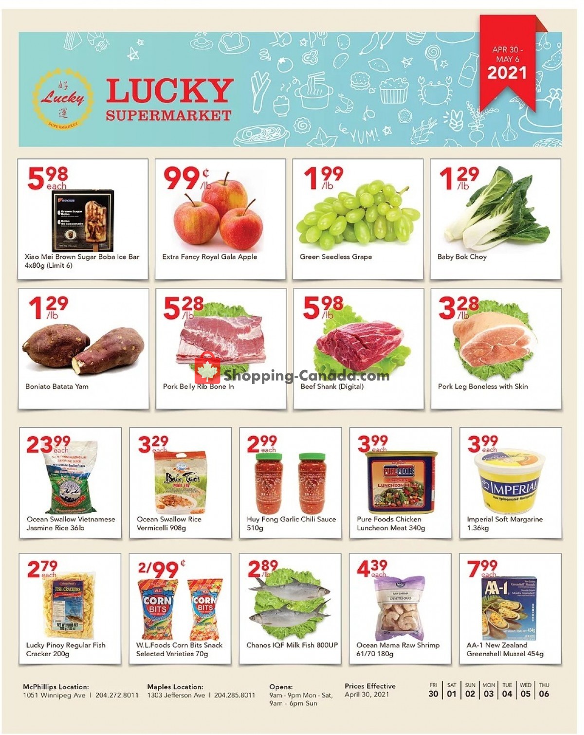 Lucky Supermarket flyer from Friday April 30, 2021 to Thursday May 6, 2021 - page 1