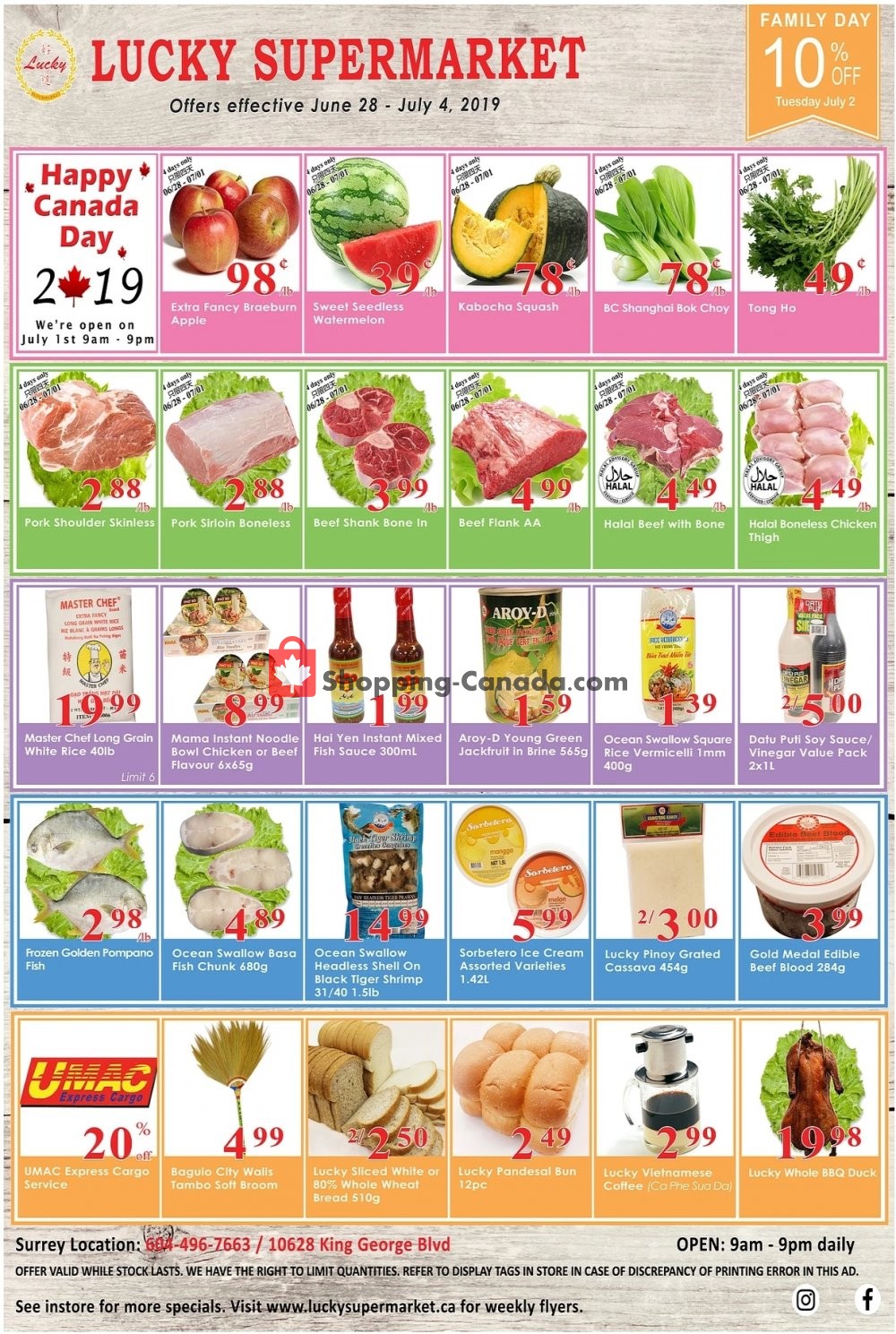 Lucky Supermarket flyer from Friday June 28, 2019 to Thursday July 4, 2019 - page 1