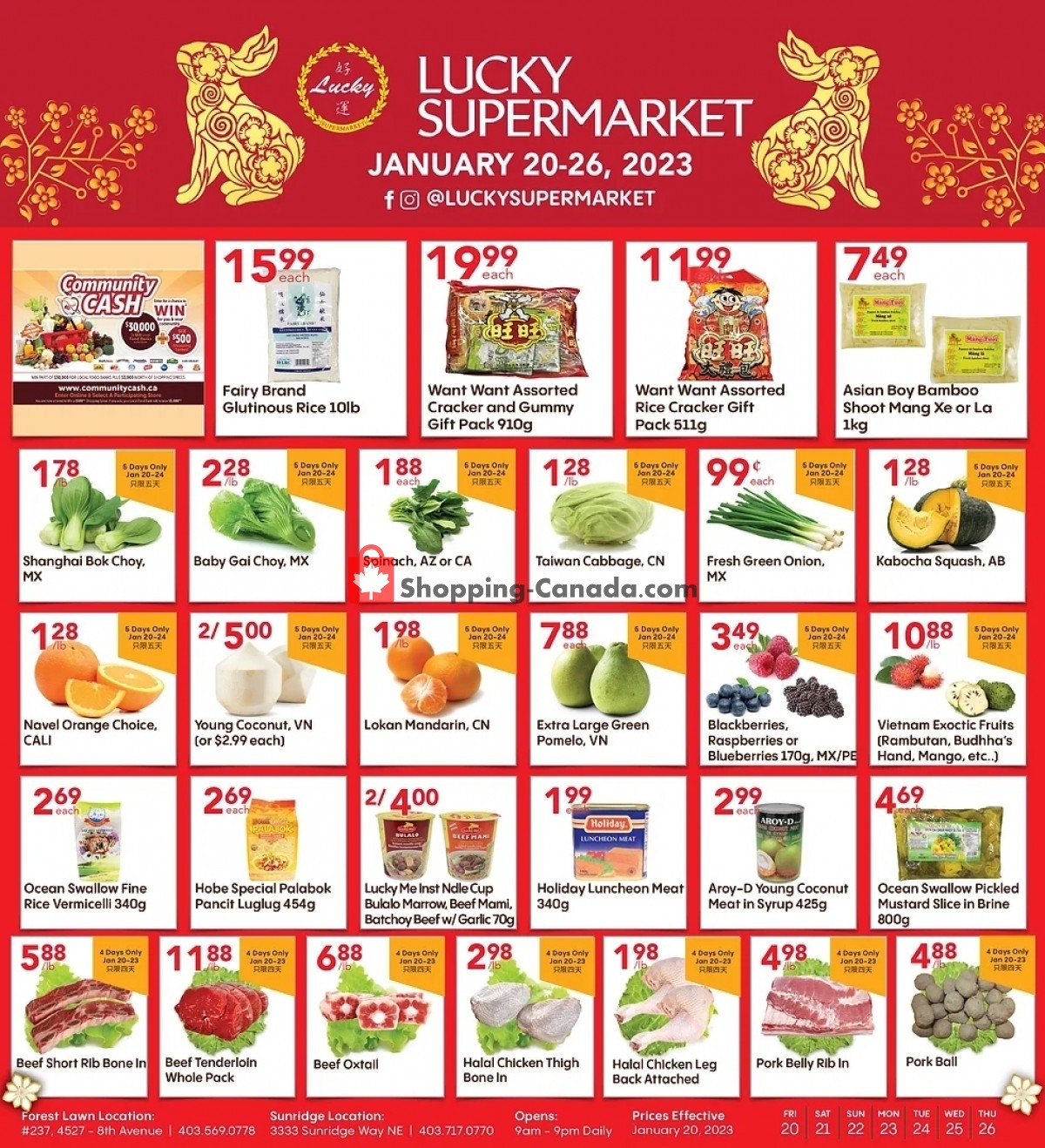 Lucky Supermarket flyer from Friday January 20, 2023 to Thursday January 26, 2023 - page 1