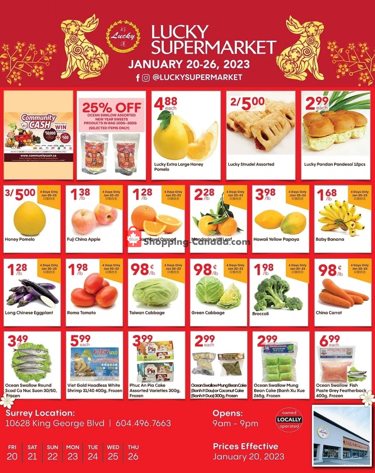 Lucky Supermarket flyer from Friday January 20, 2023 to Thursday January 26, 2023 - page 1