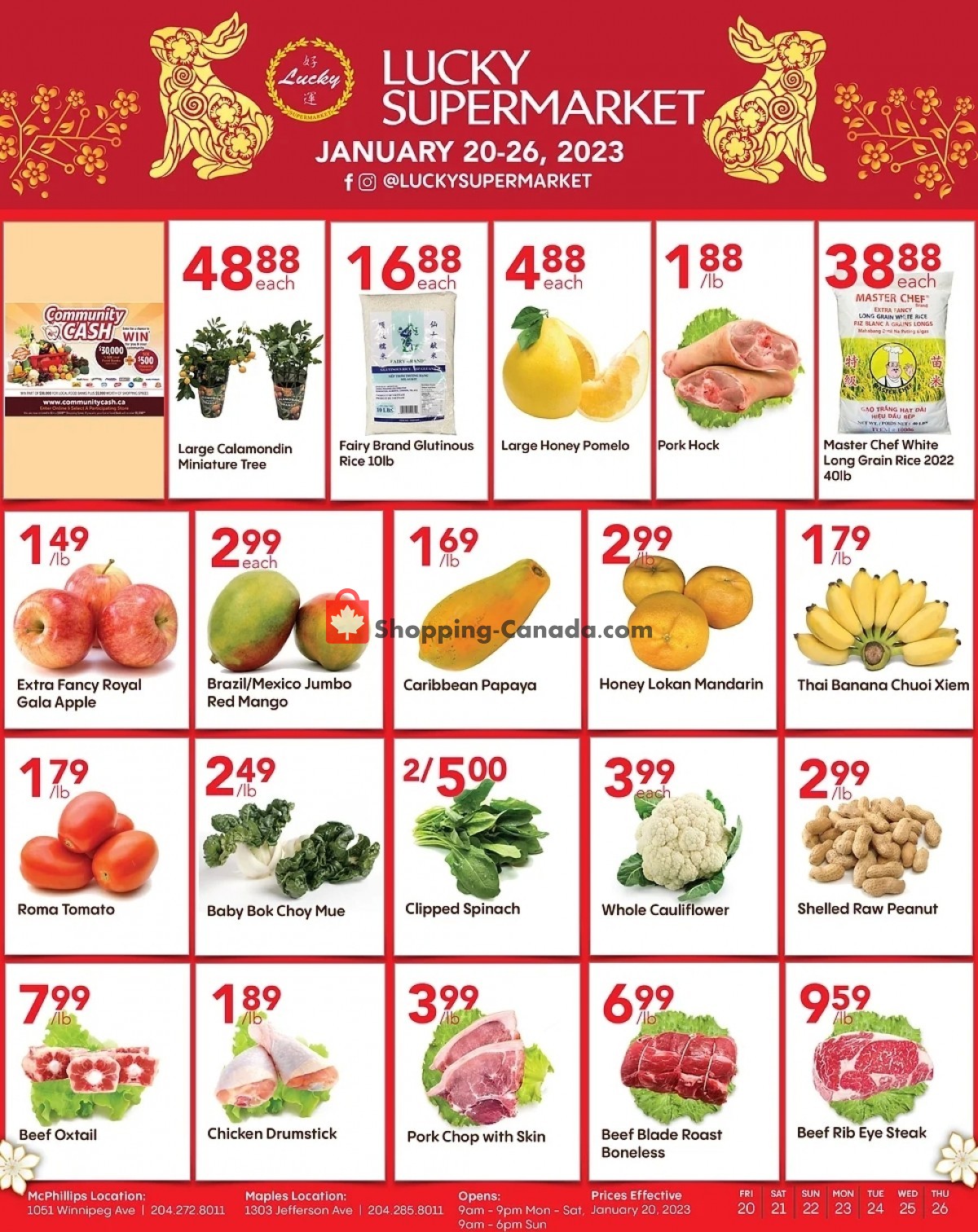 Lucky Supermarket flyer from Friday January 20, 2023 to Thursday January 26, 2023 - page 1