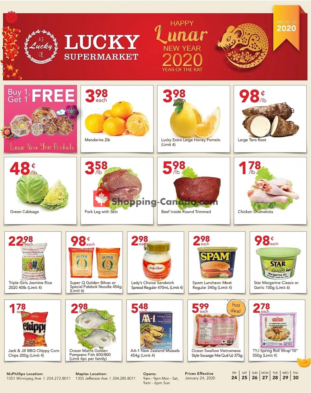 Lucky Supermarket flyer from Friday January 24, 2020 to Thursday January 30, 2020 - page 1