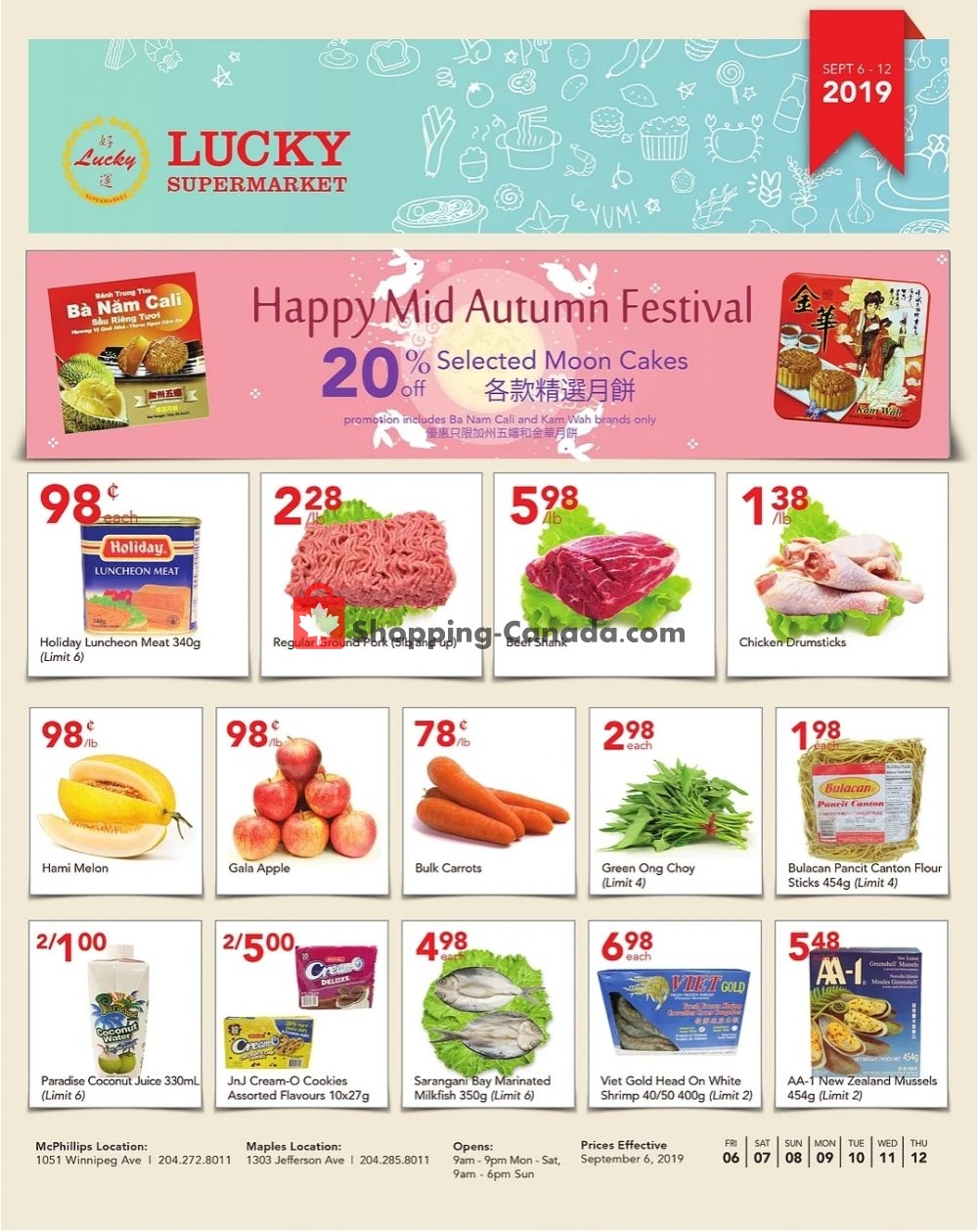 Lucky Supermarket flyer from Friday September 6, 2019 to Thursday September 12, 2019 - page 1